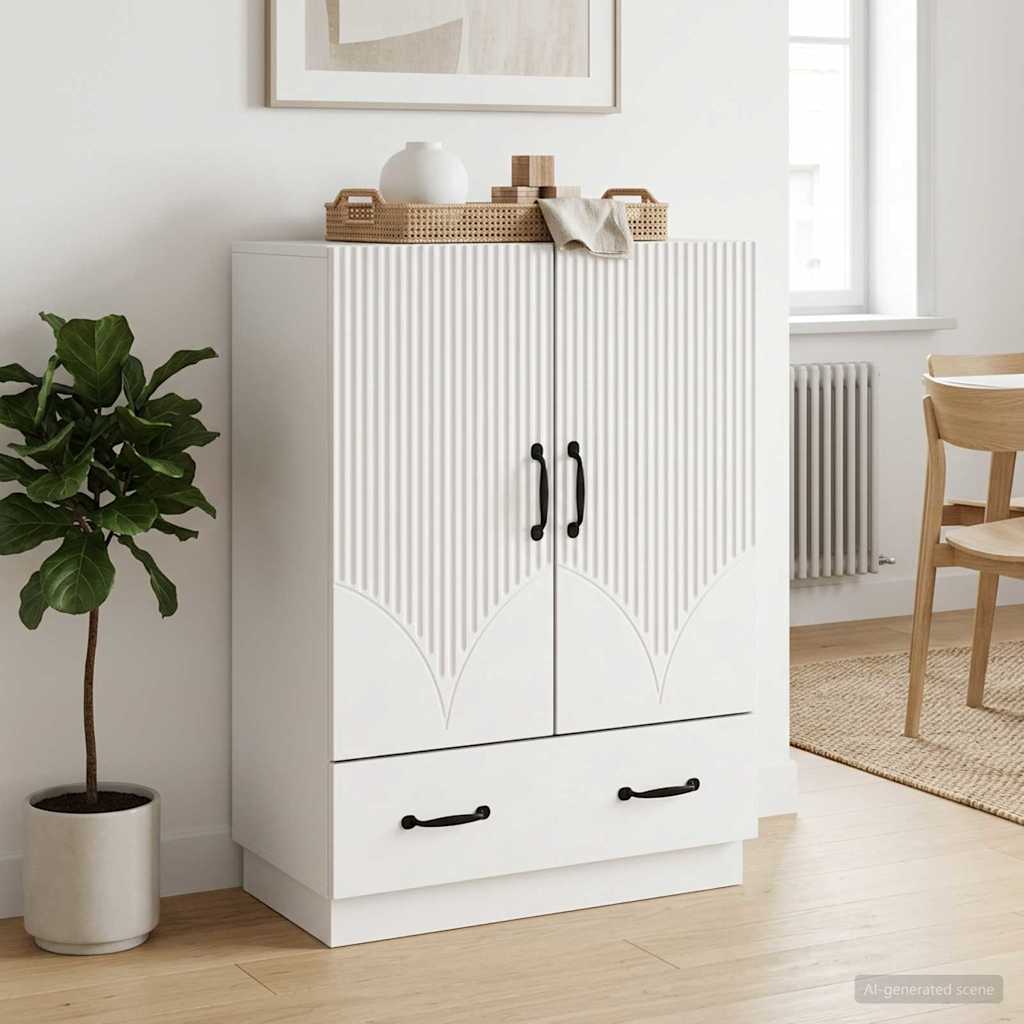 Dressoir Wit 66 x 34,5 x 92 cm Bewerkt hout is nu te koop bij PeponiXL, paradijselijk wonen!