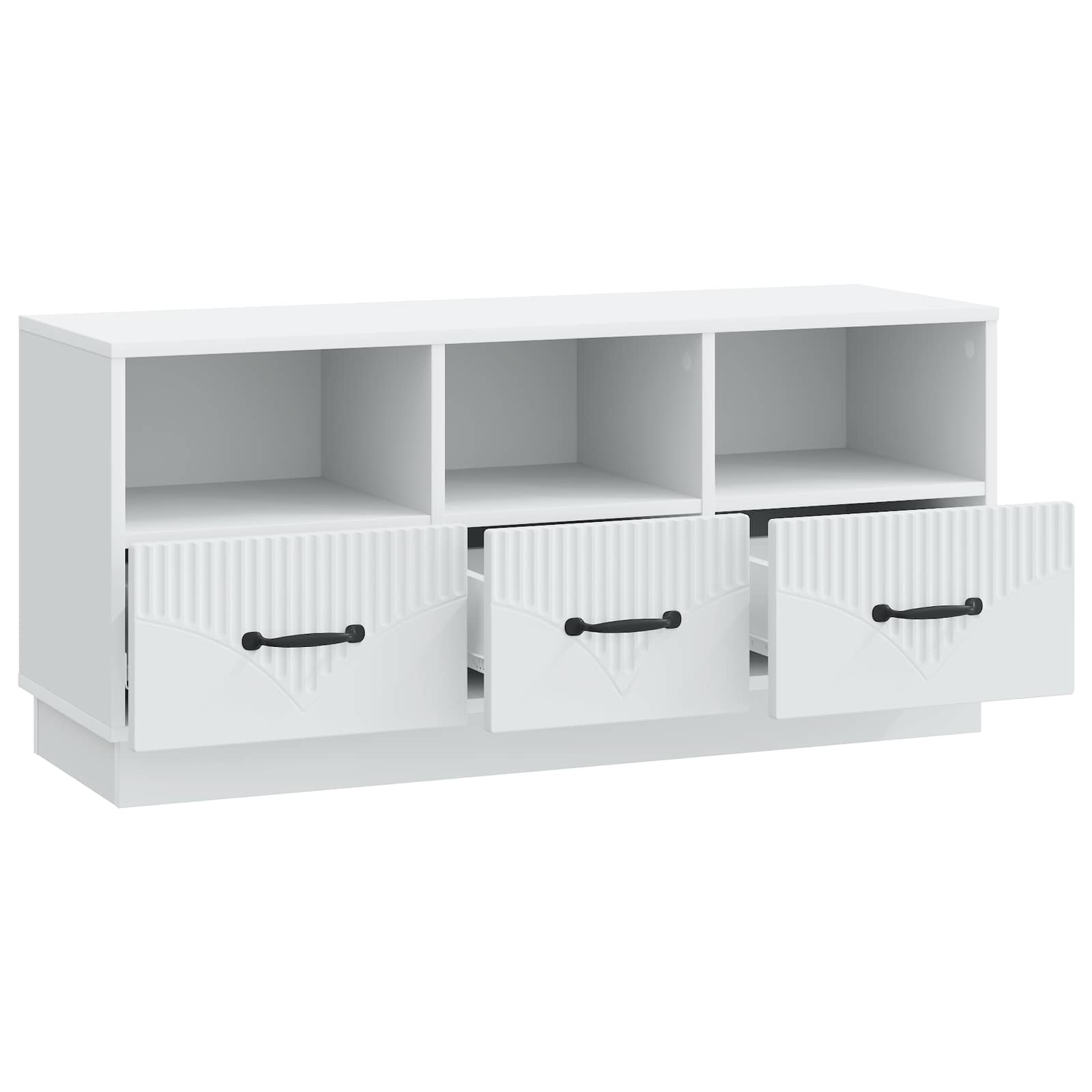 TV-kast met lade Wit 102 x 34,5 x 47 cm Bewerkt hout is nu te koop bij PeponiXL, paradijselijk wonen!