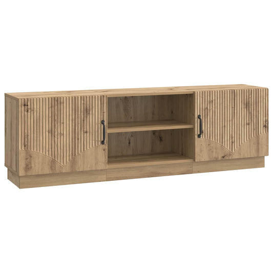 TV-kast Artisanaal eiken 150 x 31 x 47 cm Bewerkt hout is nu te koop bij PeponiXL, paradijselijk wonen!