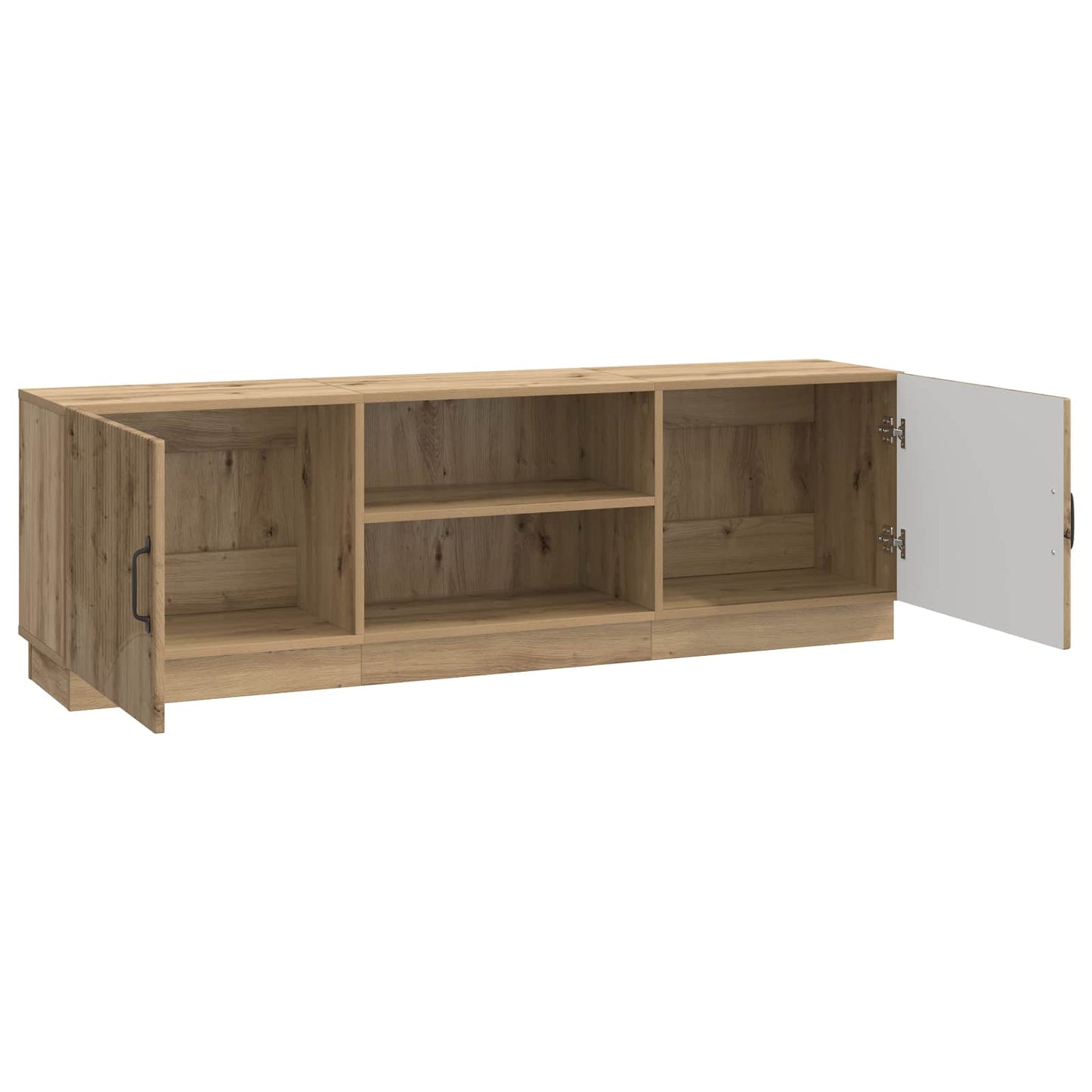 TV-kast Artisanaal eiken 150 x 31 x 47 cm Bewerkt hout is nu te koop bij PeponiXL, paradijselijk wonen!