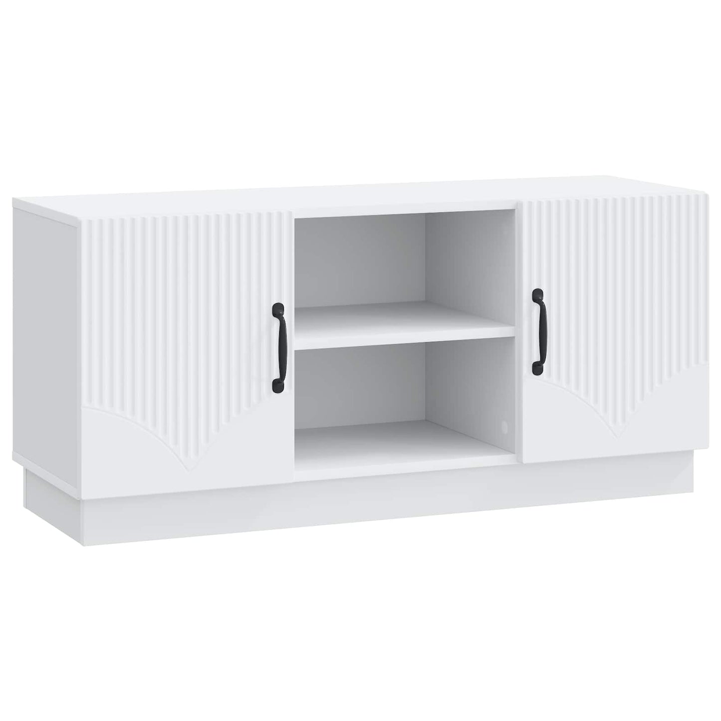 TV-kast Wit 102 x 34,5 x 47 cm Bewerkt hout is nu te koop bij PeponiXL, paradijselijk wonen!