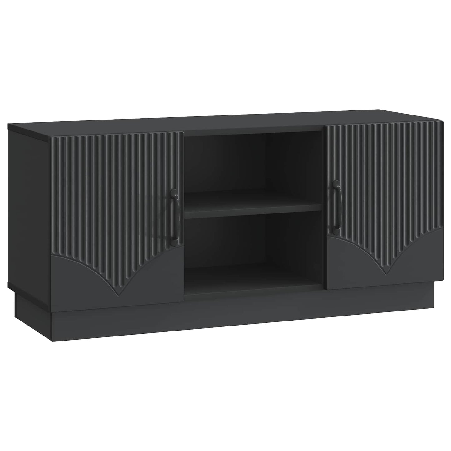 TV-kast Zwart 102 x 34,5 x 47 cm Bewerkt hout is nu te koop bij PeponiXL, paradijselijk wonen!
