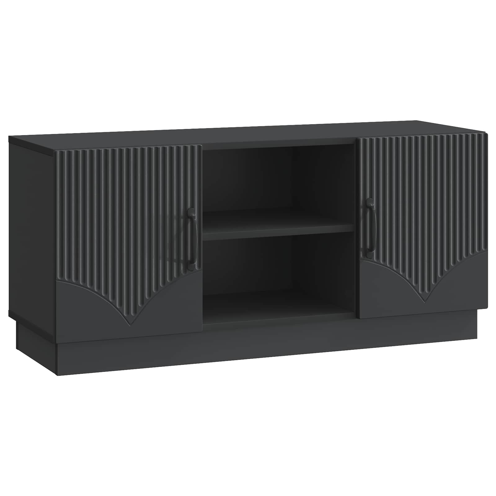 TV-kast Zwart 102 x 34,5 x 47 cm Bewerkt hout is nu te koop bij PeponiXL, paradijselijk wonen!