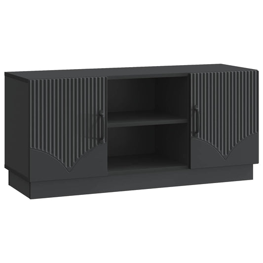 TV-kast Zwart 102 x 34,5 x 47 cm Bewerkt hout is nu te koop bij PeponiXL, paradijselijk wonen!
