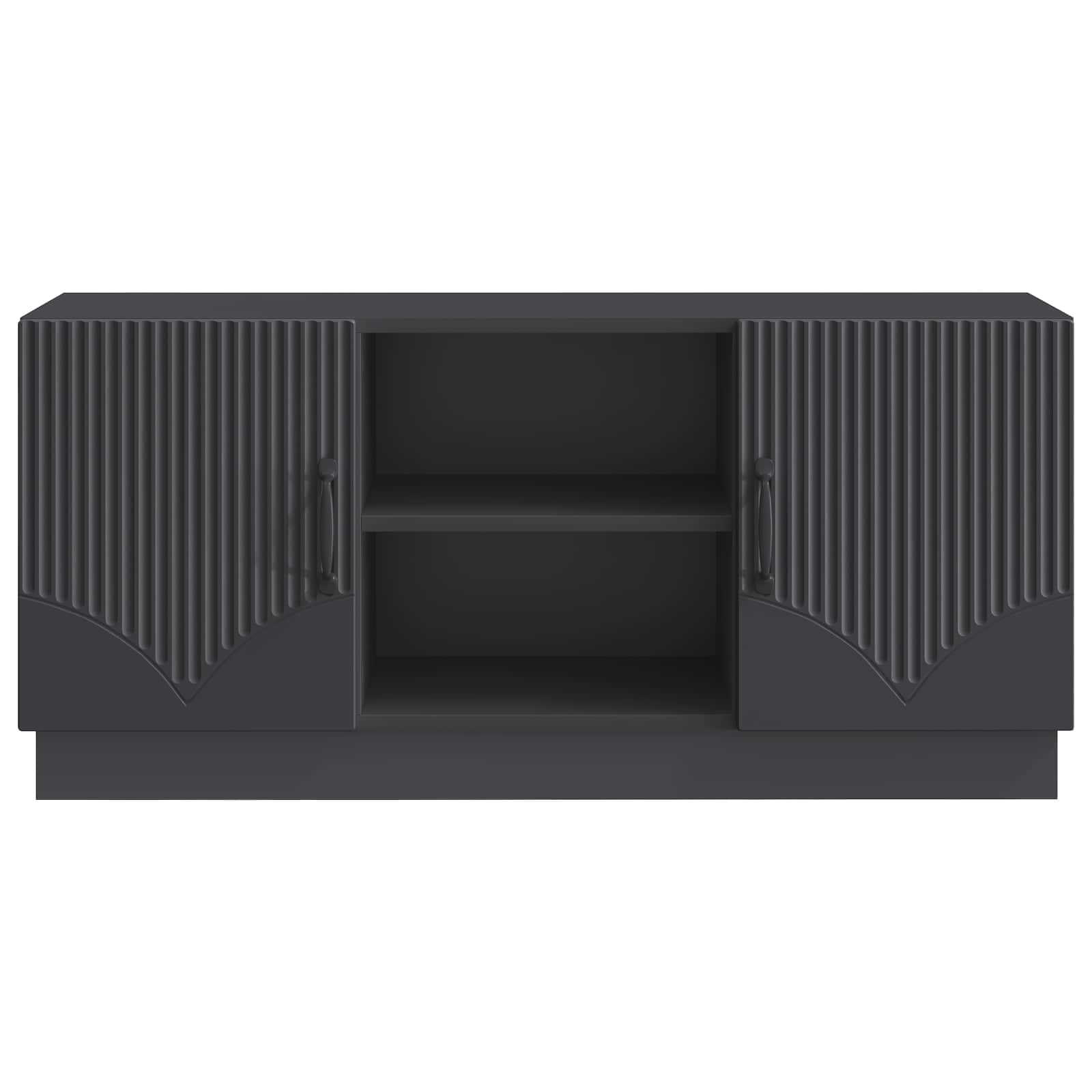 TV-kast Zwart 102 x 34,5 x 47 cm Bewerkt hout is nu te koop bij PeponiXL, paradijselijk wonen!