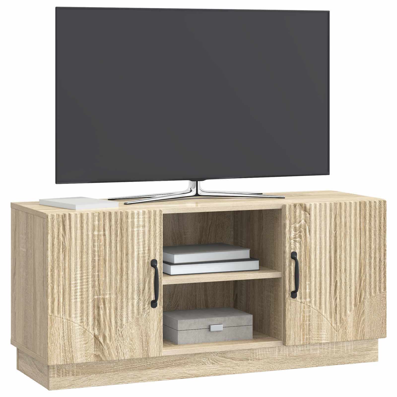 TV-kast Sonoma Eiken 102 x 34,5 x 47 cm Bewerkt hout is nu te koop bij PeponiXL, paradijselijk wonen!