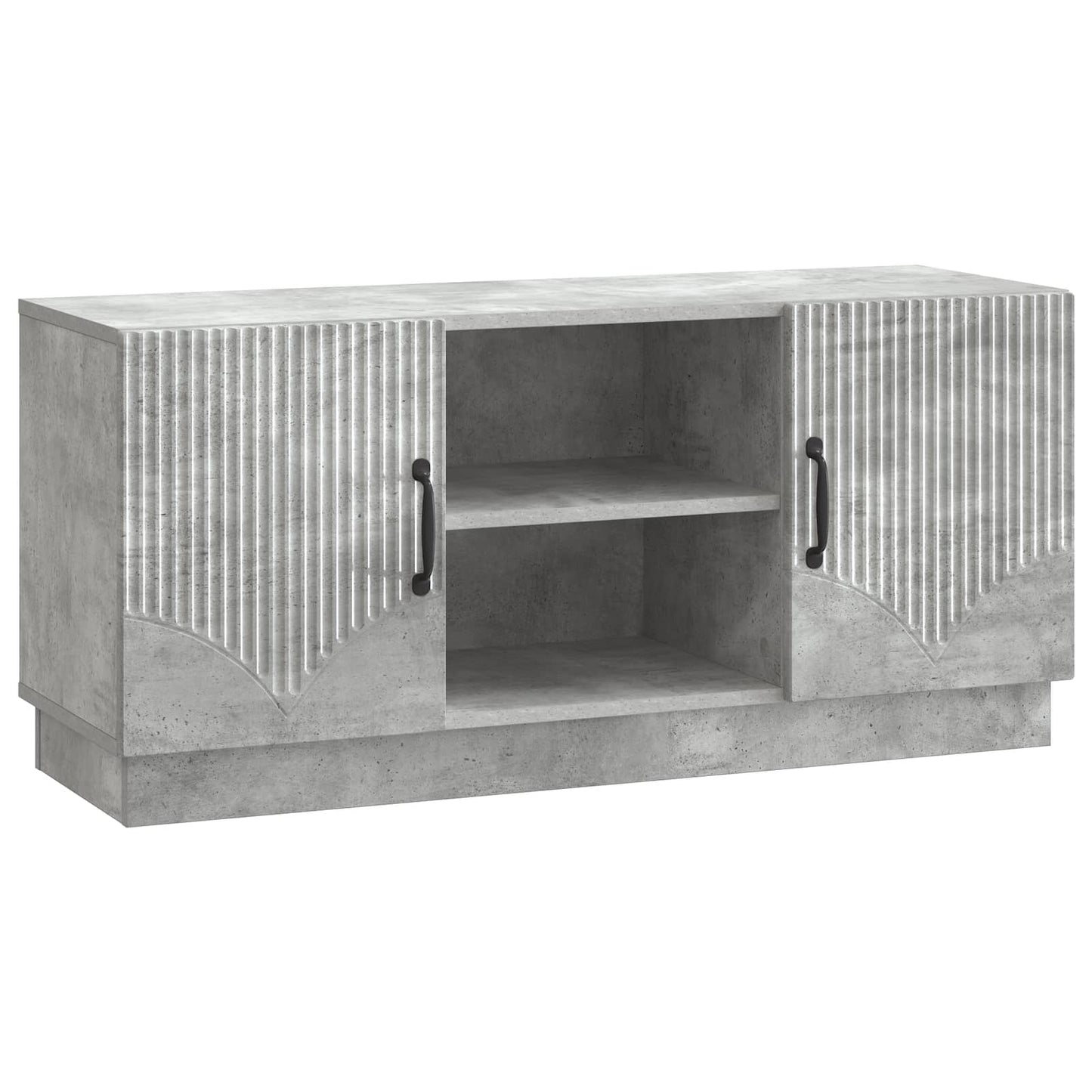 TV-kast Betongrijs 102 x 34,5 x 47 cm Bewerkt hout is nu te koop bij PeponiXL, paradijselijk wonen!