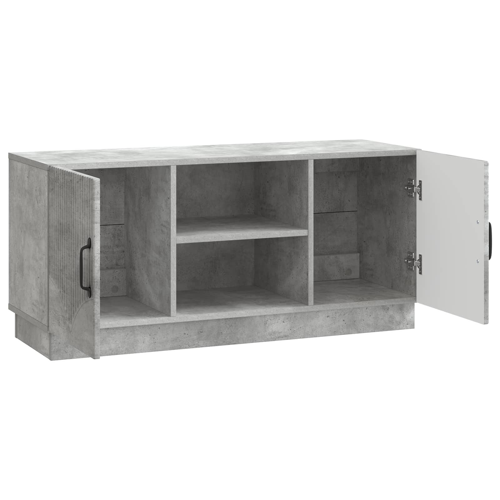 TV-kast Betongrijs 102 x 34,5 x 47 cm Bewerkt hout is nu te koop bij PeponiXL, paradijselijk wonen!