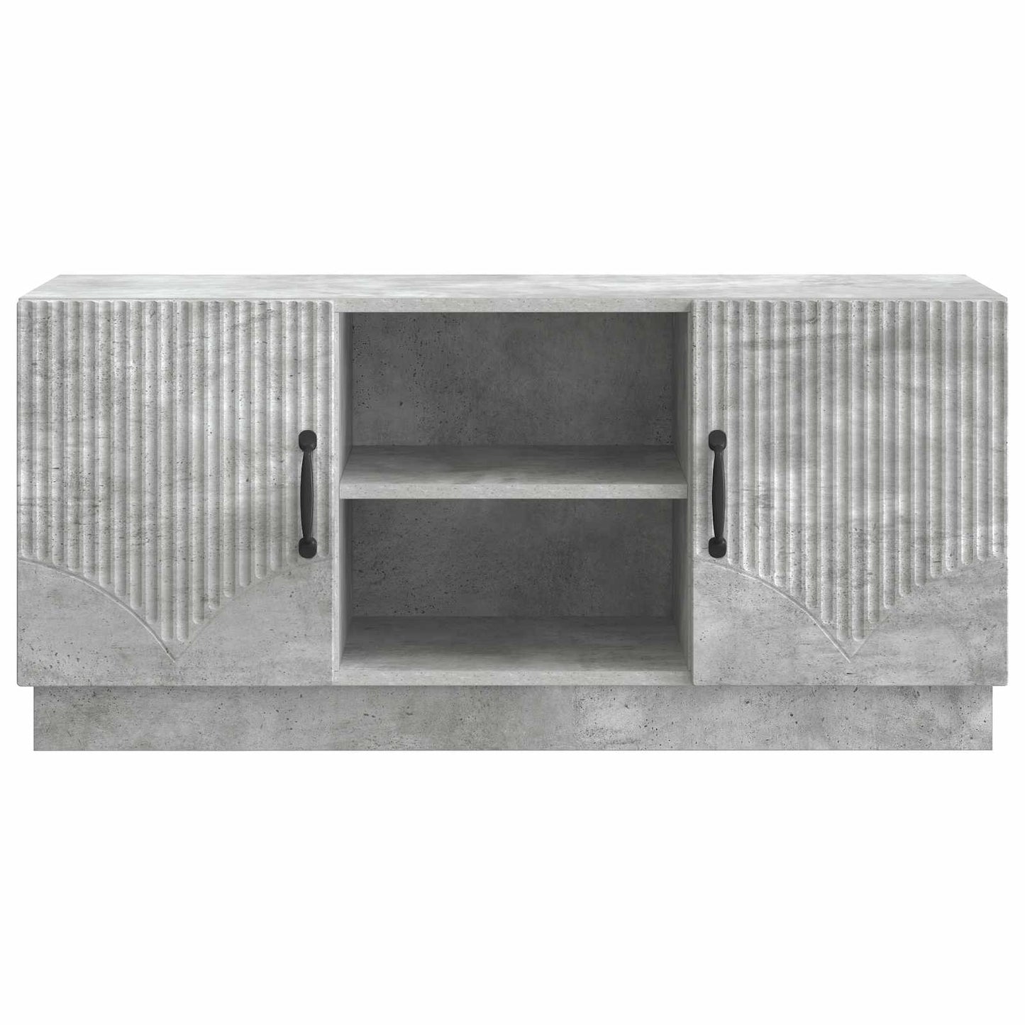 TV-kast Betongrijs 102 x 34,5 x 47 cm Bewerkt hout is nu te koop bij PeponiXL, paradijselijk wonen!