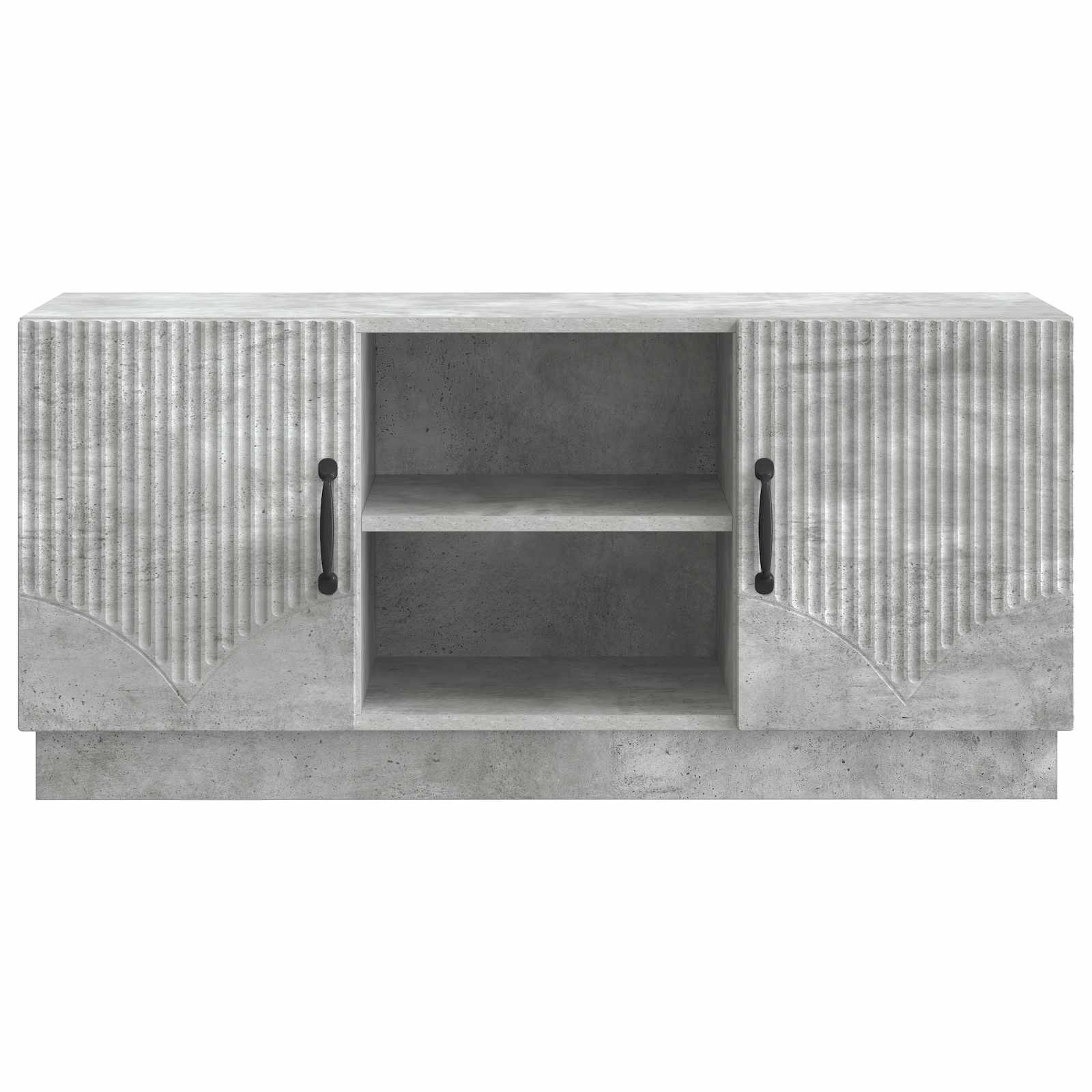 TV-kast Betongrijs 102 x 34,5 x 47 cm Bewerkt hout is nu te koop bij PeponiXL, paradijselijk wonen!