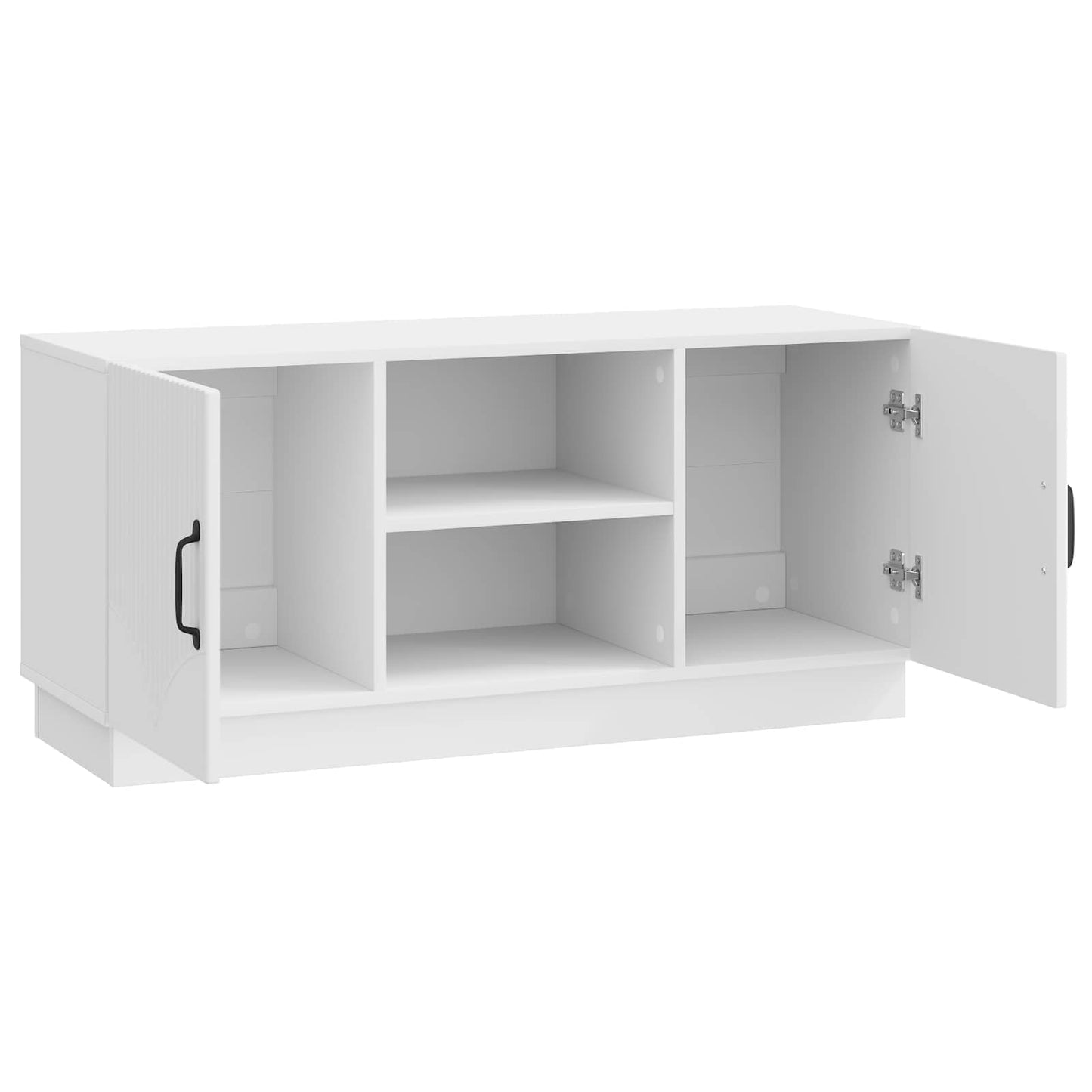 TV-kast Hoogglans Wit 102 x 34,5 x 47 cm Bewerkt hout is nu te koop bij PeponiXL, paradijselijk wonen!