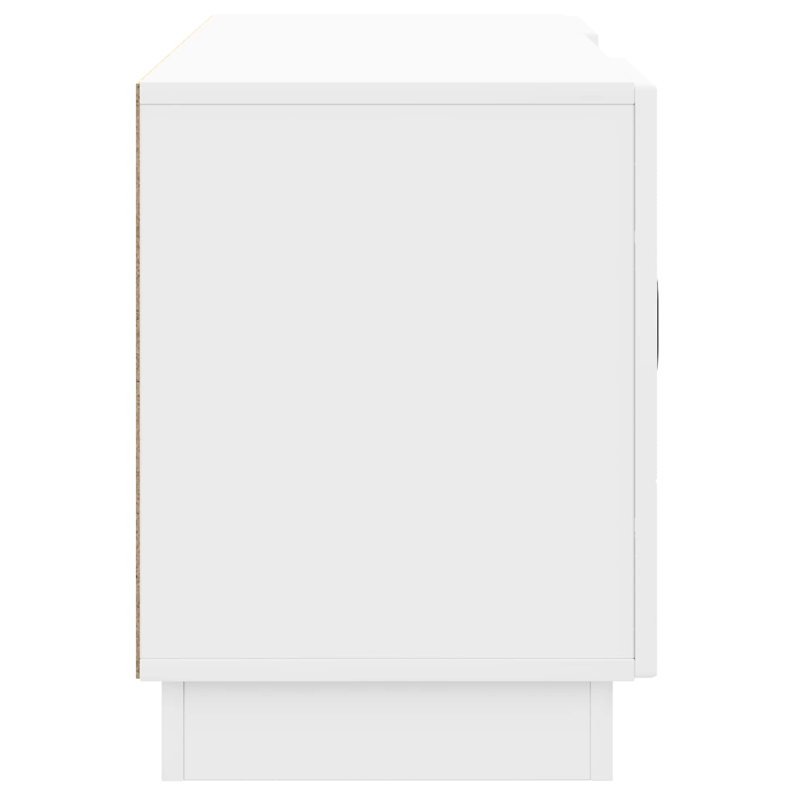 TV-kast Hoogglans Wit 102 x 34,5 x 47 cm Bewerkt hout is nu te koop bij PeponiXL, paradijselijk wonen!