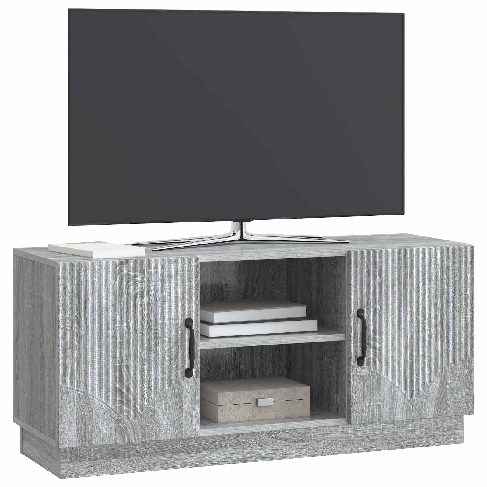 TV-kast Grijs sonoma 102 x 34,5 x 47 cm Bewerkt hout is nu te koop bij PeponiXL, paradijselijk wonen!