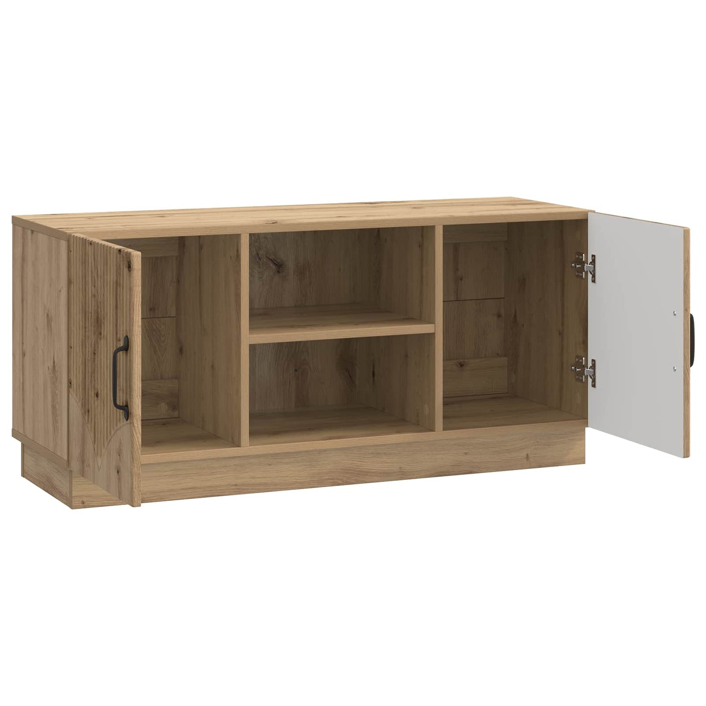 TV-kast Artisanaal eiken 102 x 34,5 x 47 cm Bewerkt hout is nu te koop bij PeponiXL, paradijselijk wonen!