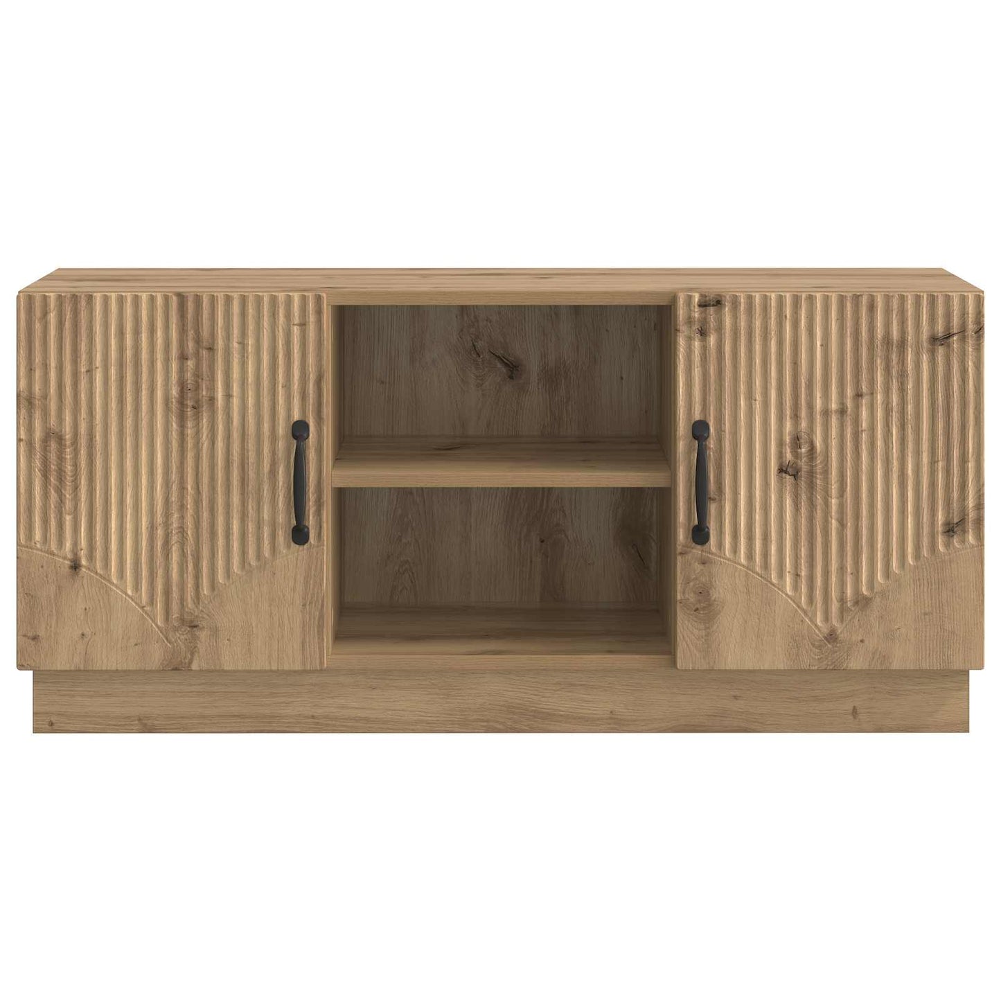 TV-kast Artisanaal eiken 102 x 34,5 x 47 cm Bewerkt hout is nu te koop bij PeponiXL, paradijselijk wonen!