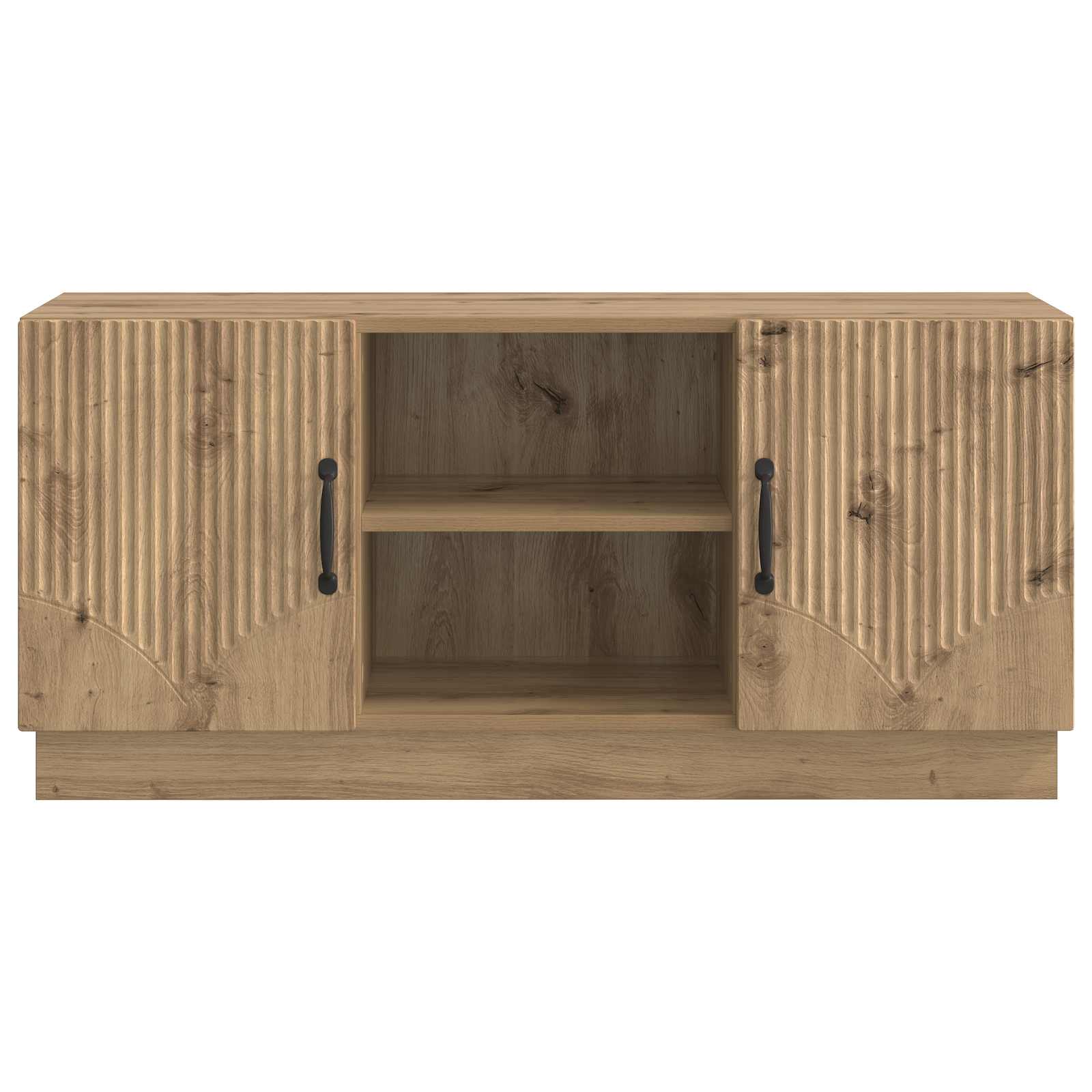 TV-kast Artisanaal eiken 102 x 34,5 x 47 cm Bewerkt hout is nu te koop bij PeponiXL, paradijselijk wonen!