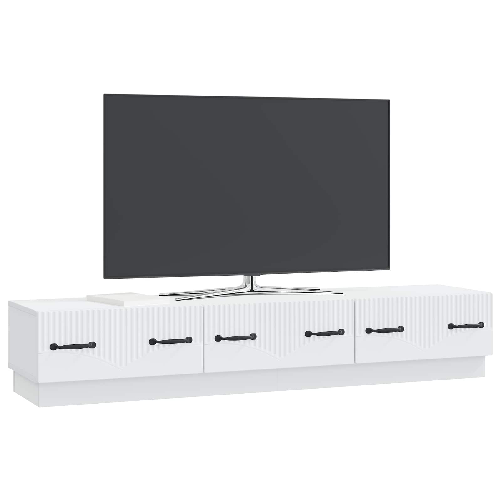 TV-kast met lade Wit 147 x 34,5 x 27 cm Bewerkt hout is nu te koop bij PeponiXL, paradijselijk wonen!