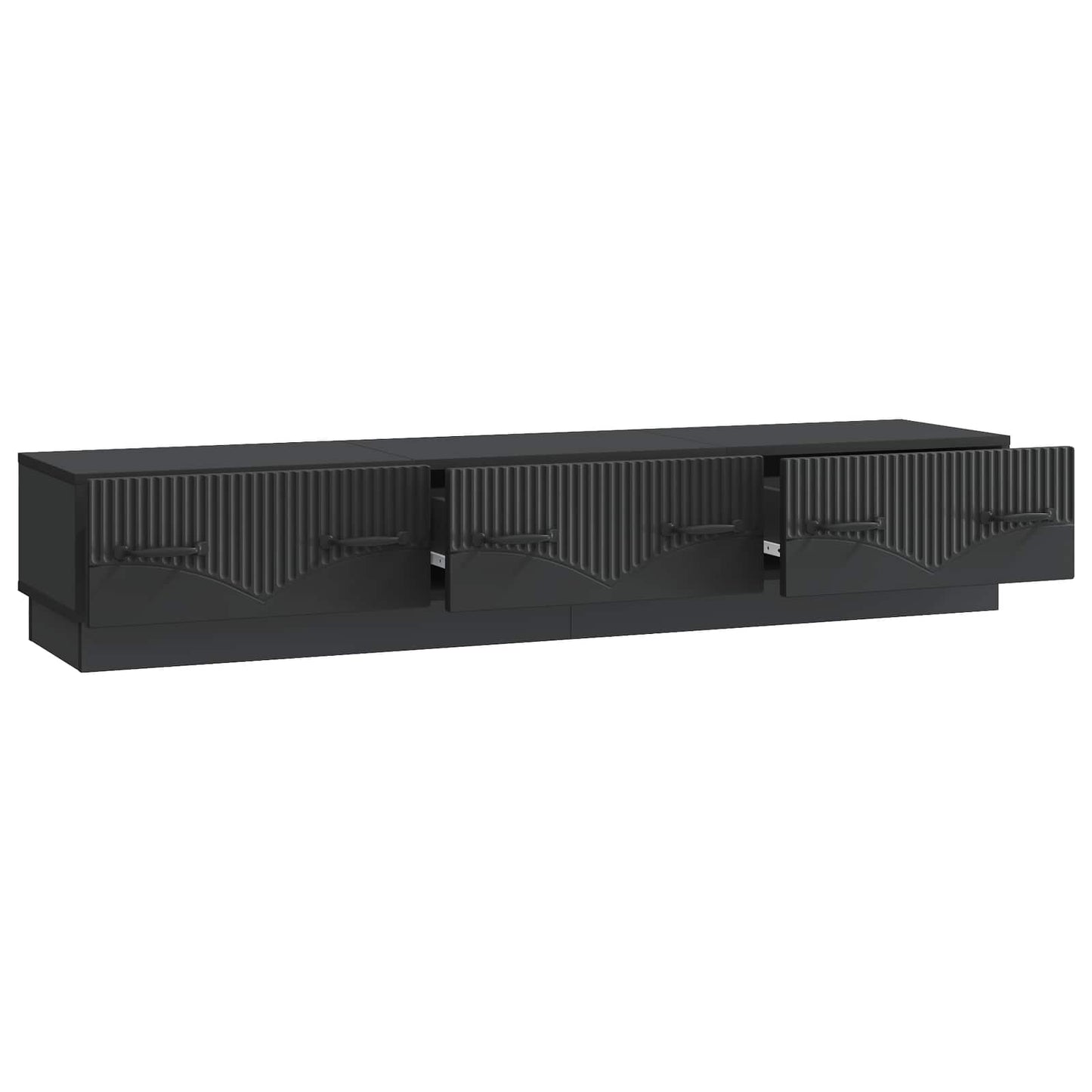 TV-kast met lade Zwart 147 x 34,5 x 27 cm Bewerkt hout is nu te koop bij PeponiXL, paradijselijk wonen!