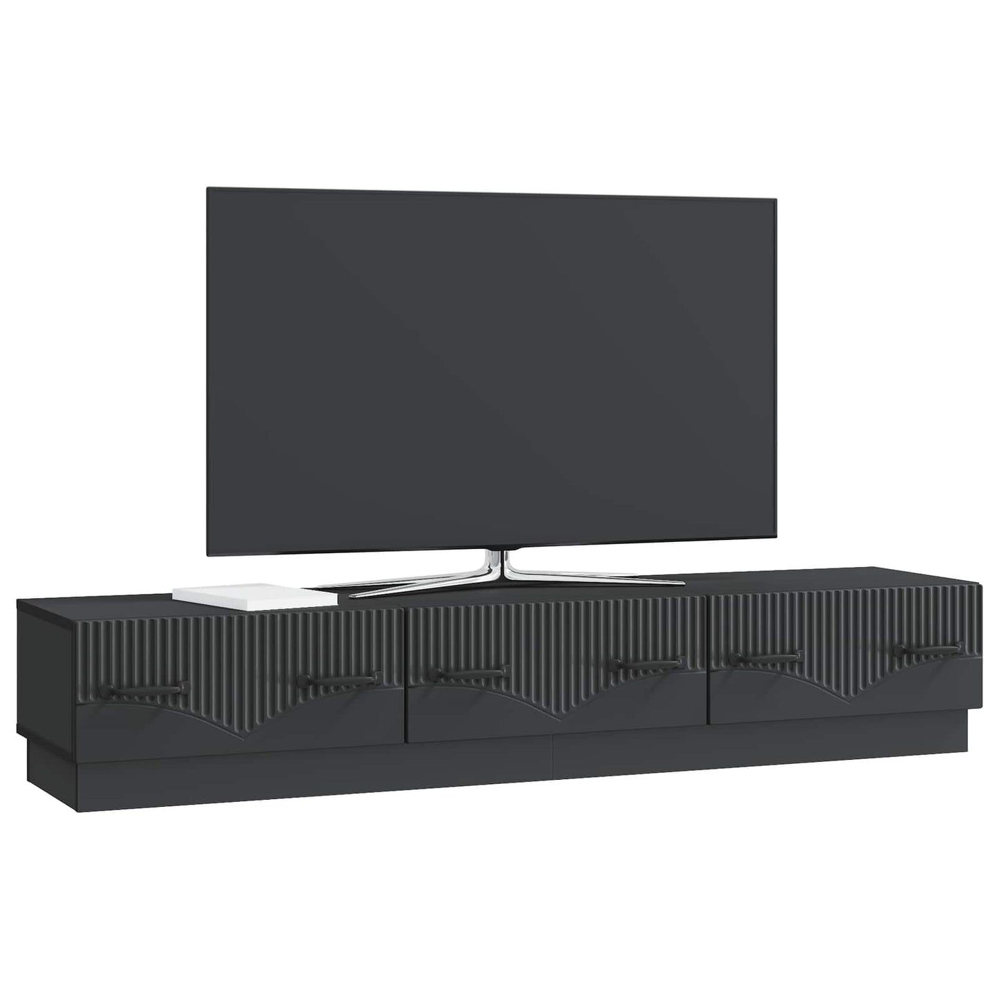 TV-kast met lade Zwart 147 x 34,5 x 27 cm Bewerkt hout is nu te koop bij PeponiXL, paradijselijk wonen!