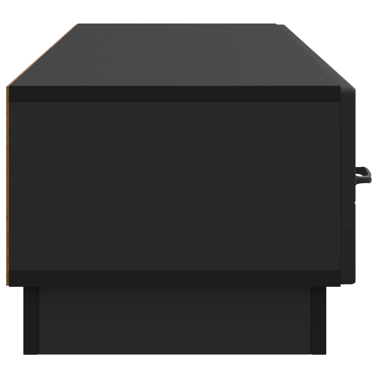 TV-kast met lade Zwart 147 x 34,5 x 27 cm Bewerkt hout is nu te koop bij PeponiXL, paradijselijk wonen!
