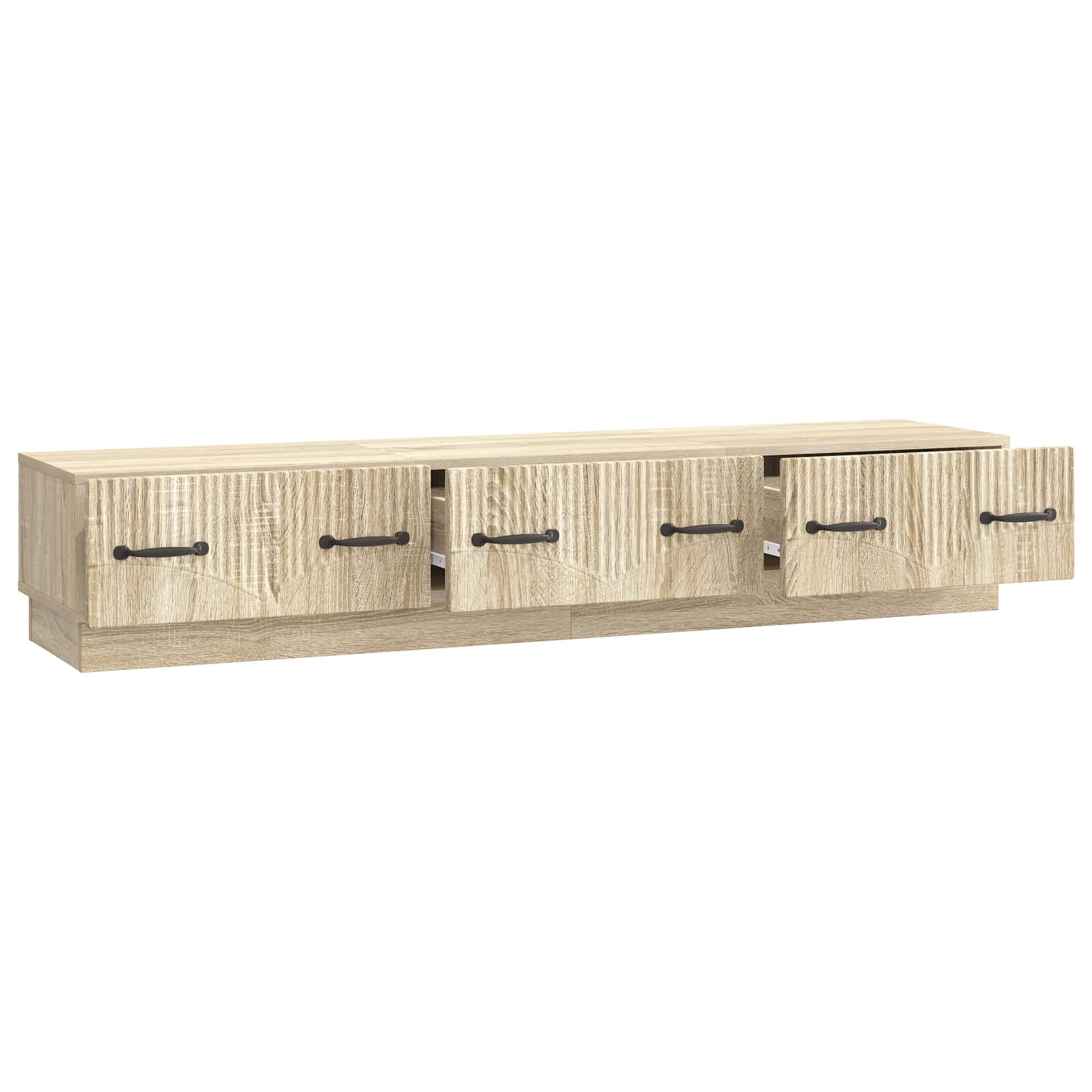 TV-kast met lade Sonoma Eiken 147 x 34,5 x 27 cm Bewerkt hout is nu te koop bij PeponiXL, paradijselijk wonen!