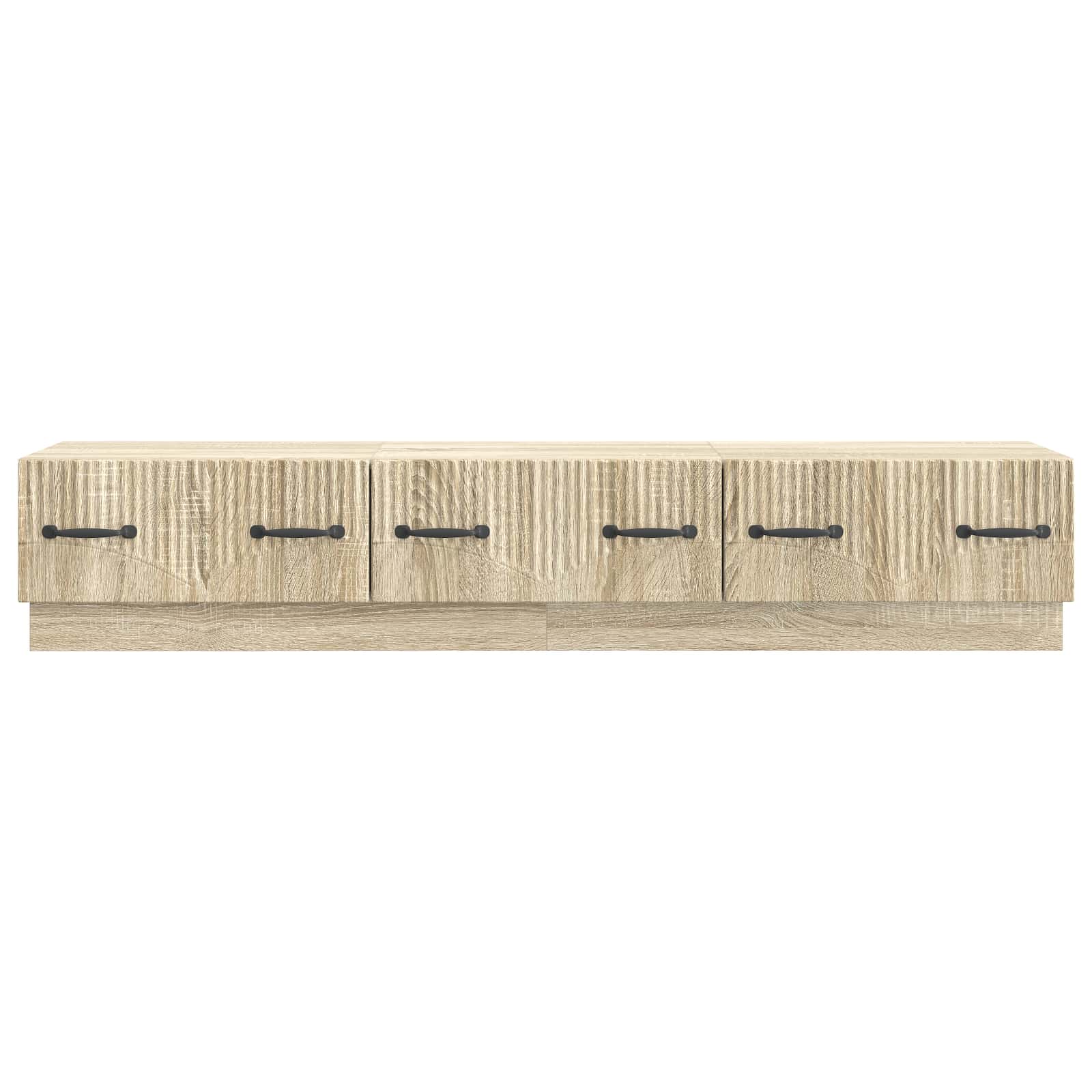 TV-kast met lade Sonoma Eiken 147 x 34,5 x 27 cm Bewerkt hout is nu te koop bij PeponiXL, paradijselijk wonen!
