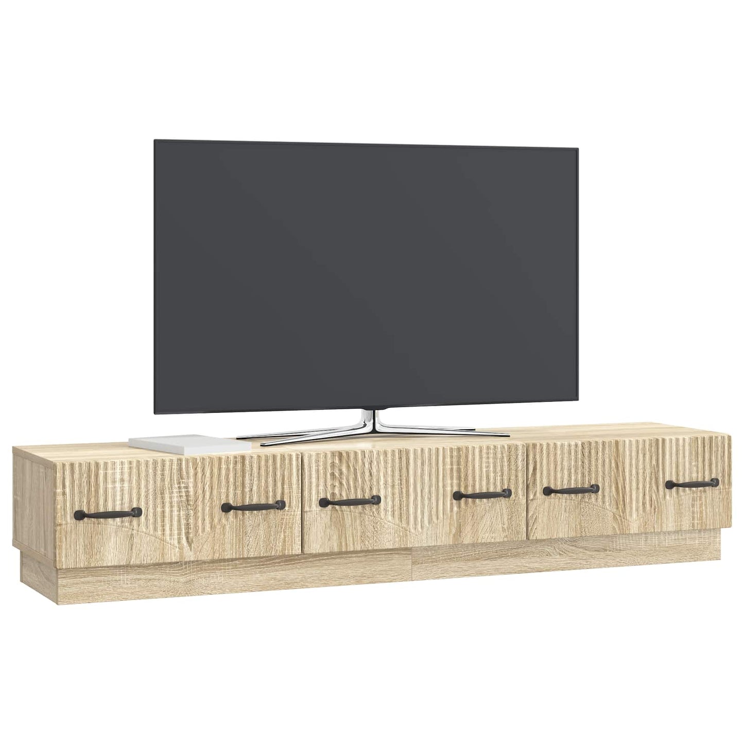 TV-kast met lade Sonoma Eiken 147 x 34,5 x 27 cm Bewerkt hout is nu te koop bij PeponiXL, paradijselijk wonen!