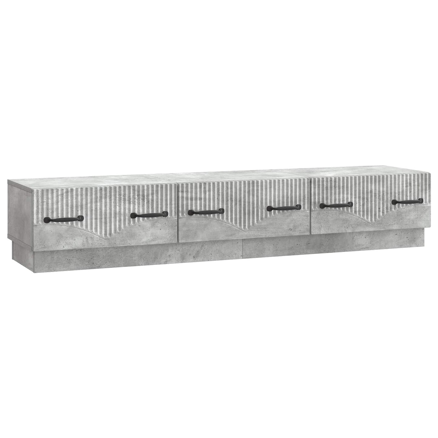 TV-kast met lade Betongrijs 147 x 34,5 x 27 cm Bewerkt hout is nu te koop bij PeponiXL, paradijselijk wonen!