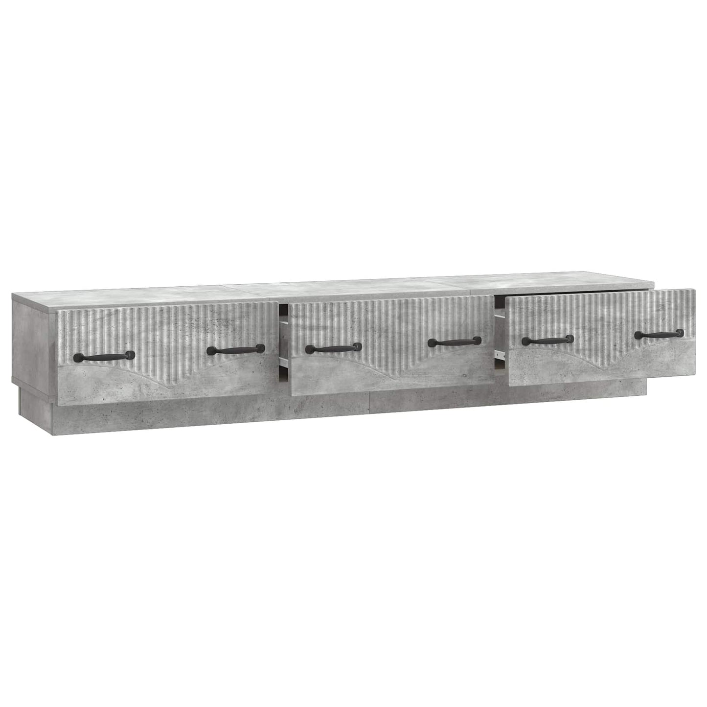 TV-kast met lade Betongrijs 147 x 34,5 x 27 cm Bewerkt hout is nu te koop bij PeponiXL, paradijselijk wonen!