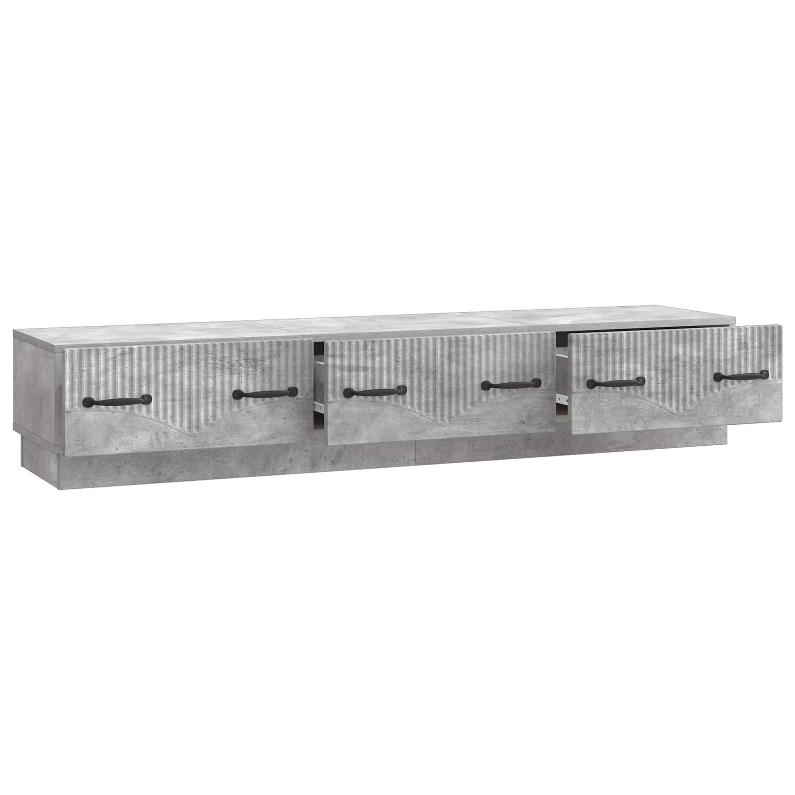 TV-kast met lade Betongrijs 147 x 34,5 x 27 cm Bewerkt hout is nu te koop bij PeponiXL, paradijselijk wonen!