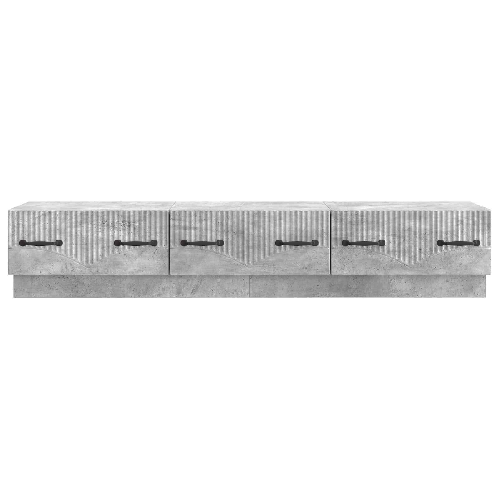 TV-kast met lade Betongrijs 147 x 34,5 x 27 cm Bewerkt hout is nu te koop bij PeponiXL, paradijselijk wonen!