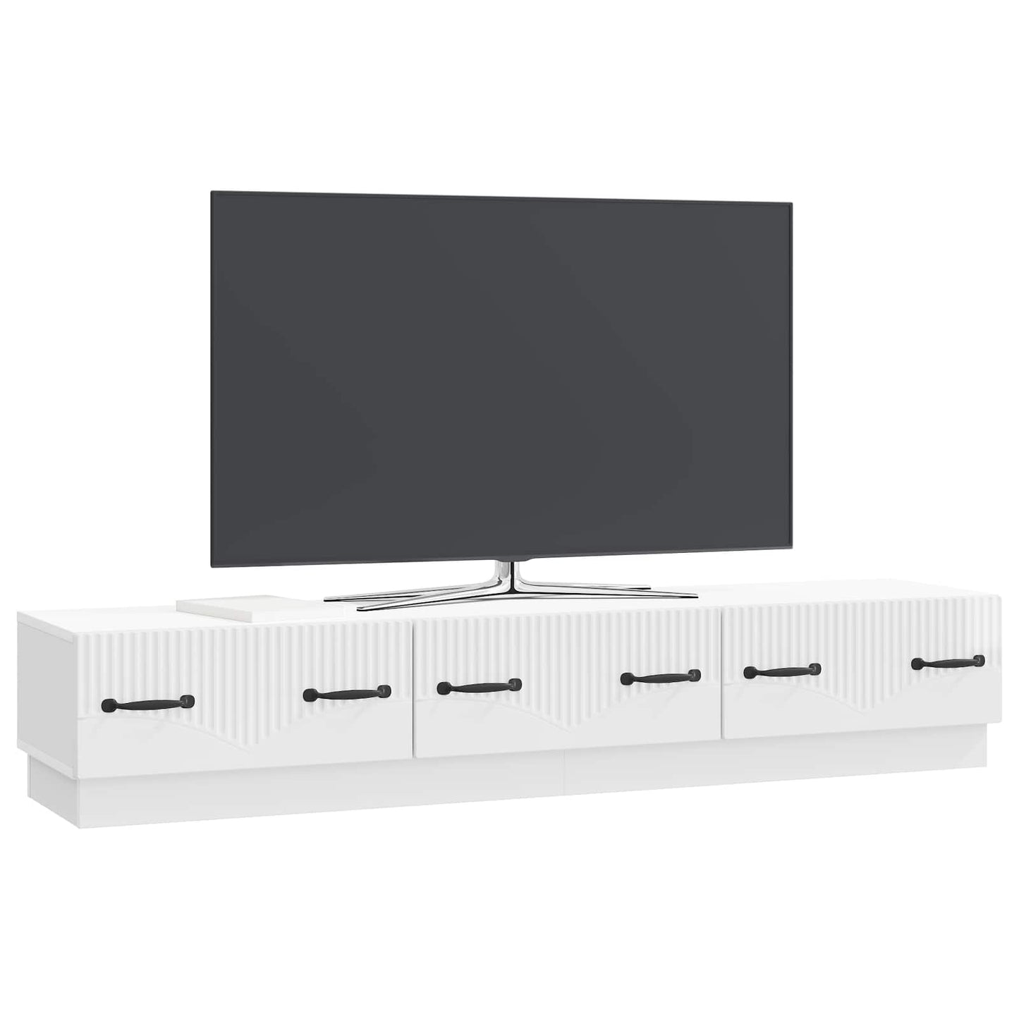 TV-kast met lade Hoogglans Wit 147 x 34,5 x 27 cm Bewerkt hout is nu te koop bij PeponiXL, paradijselijk wonen!