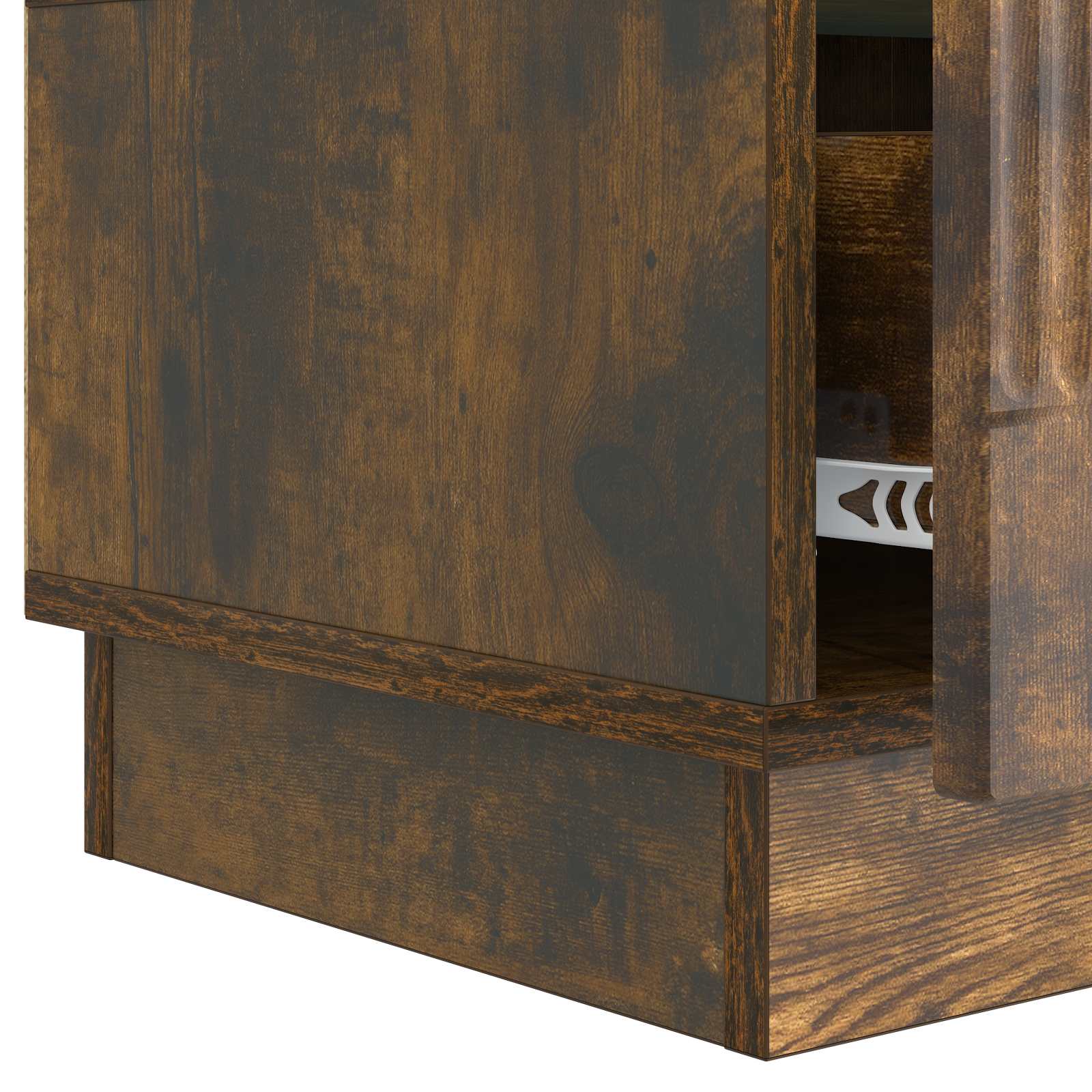 TV-kast met lade Gerookt eiken 147 x 34,5 x 27 cm Bewerkt hout is nu te koop bij PeponiXL, paradijselijk wonen!