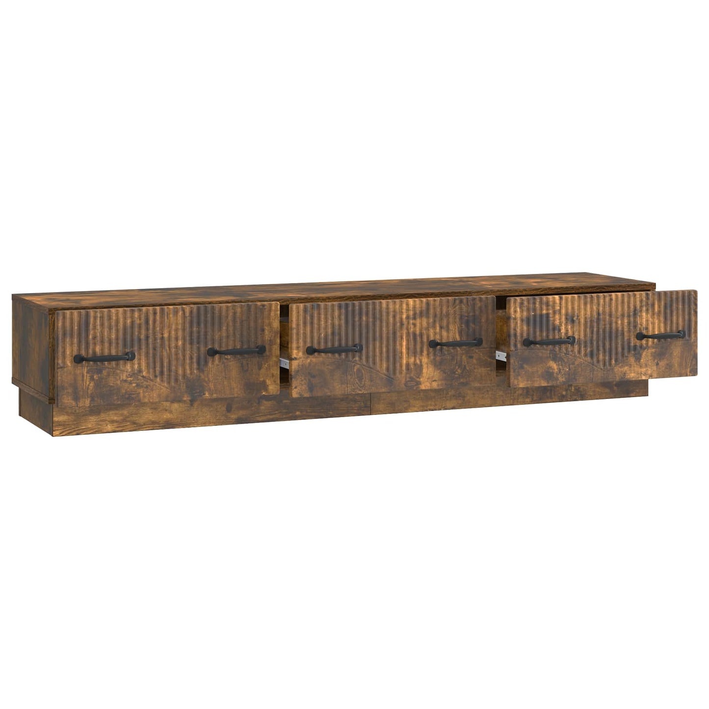 TV-kast met lade Gerookt eiken 147 x 34,5 x 27 cm Bewerkt hout is nu te koop bij PeponiXL, paradijselijk wonen!