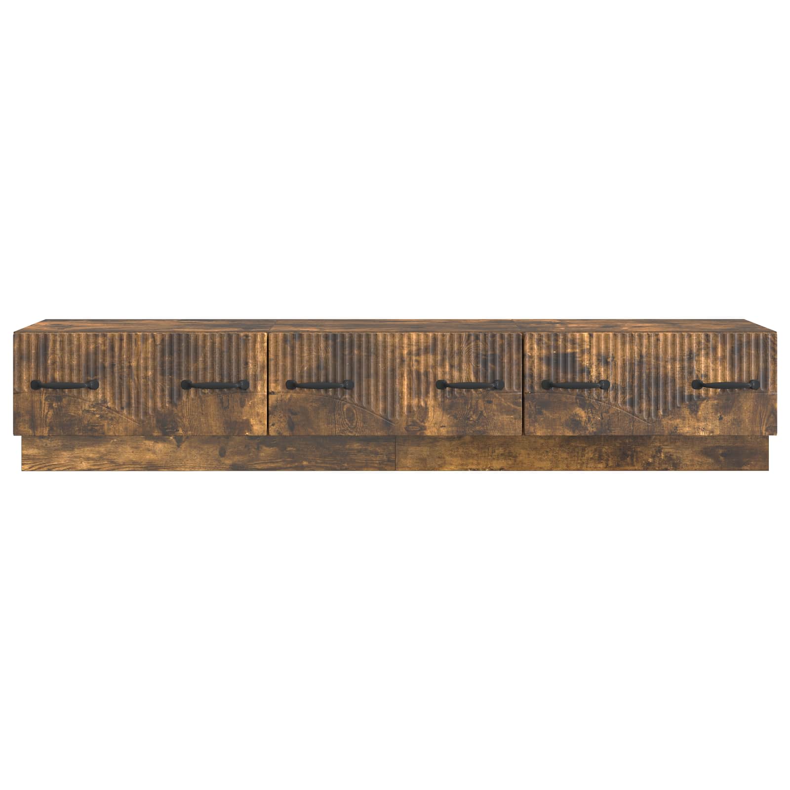 TV-kast met lade Gerookt eiken 147 x 34,5 x 27 cm Bewerkt hout is nu te koop bij PeponiXL, paradijselijk wonen!