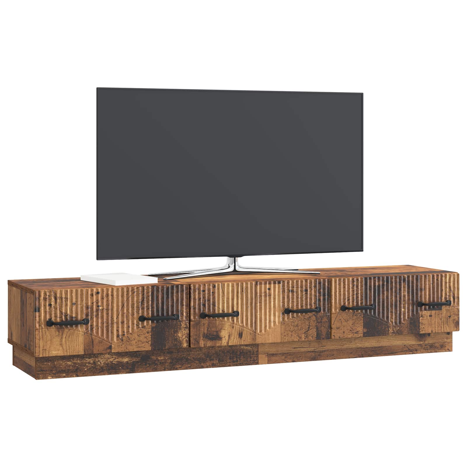 TV-kast met lade Oud hout 147 x 34,5 x 27 cm Bewerkt hout is nu te koop bij PeponiXL, paradijselijk wonen!