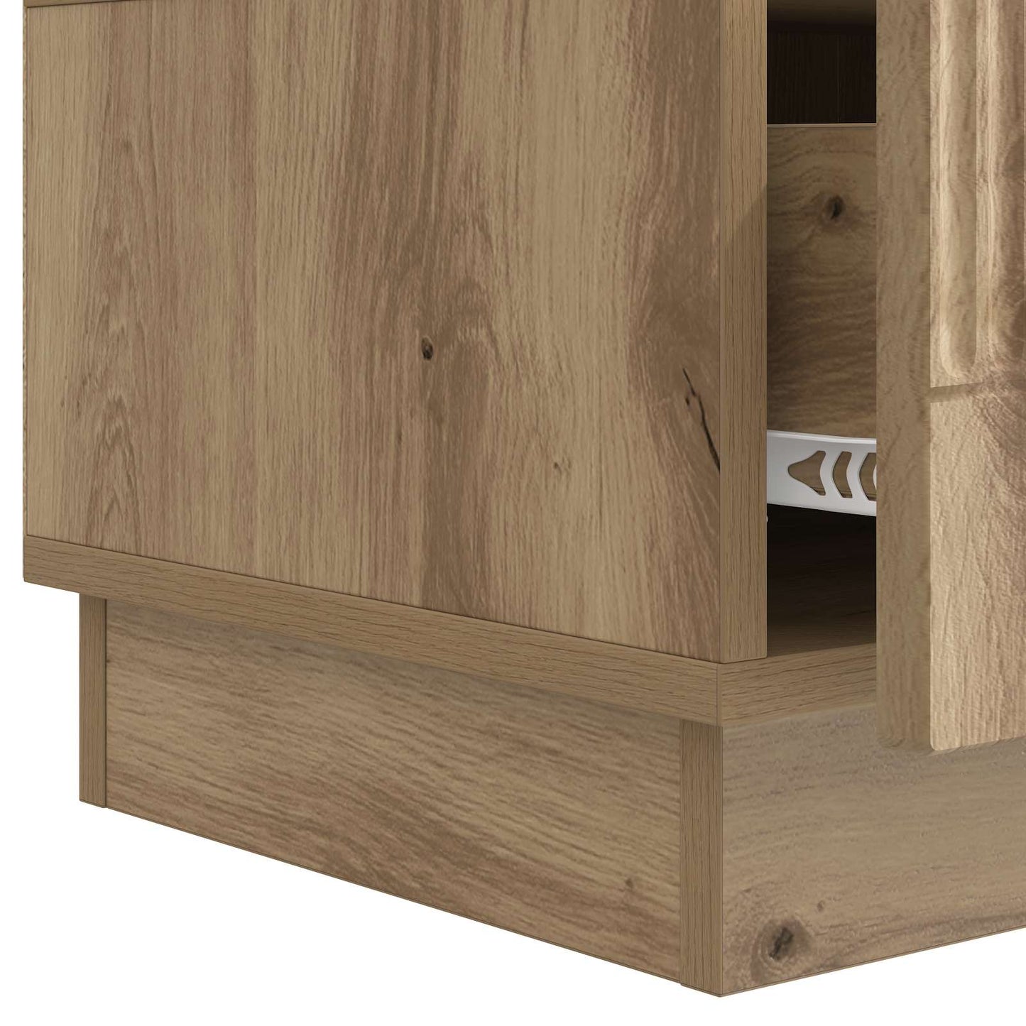 TV-kast Artisanaal eiken 147 x 34,5 x 27 cm Bewerkt hout is nu te koop bij PeponiXL, paradijselijk wonen!