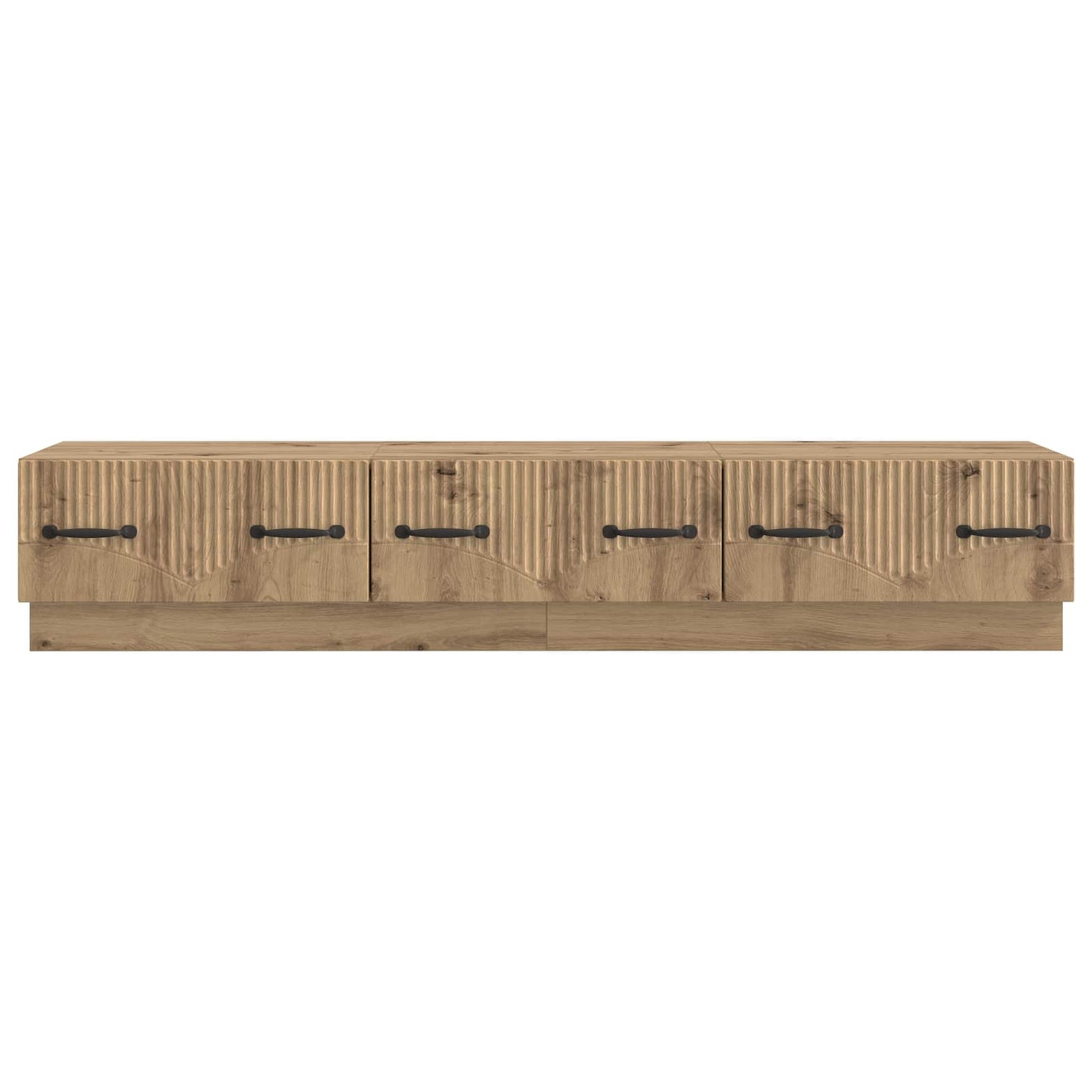 TV-kast Artisanaal eiken 147 x 34,5 x 27 cm Bewerkt hout is nu te koop bij PeponiXL, paradijselijk wonen!
