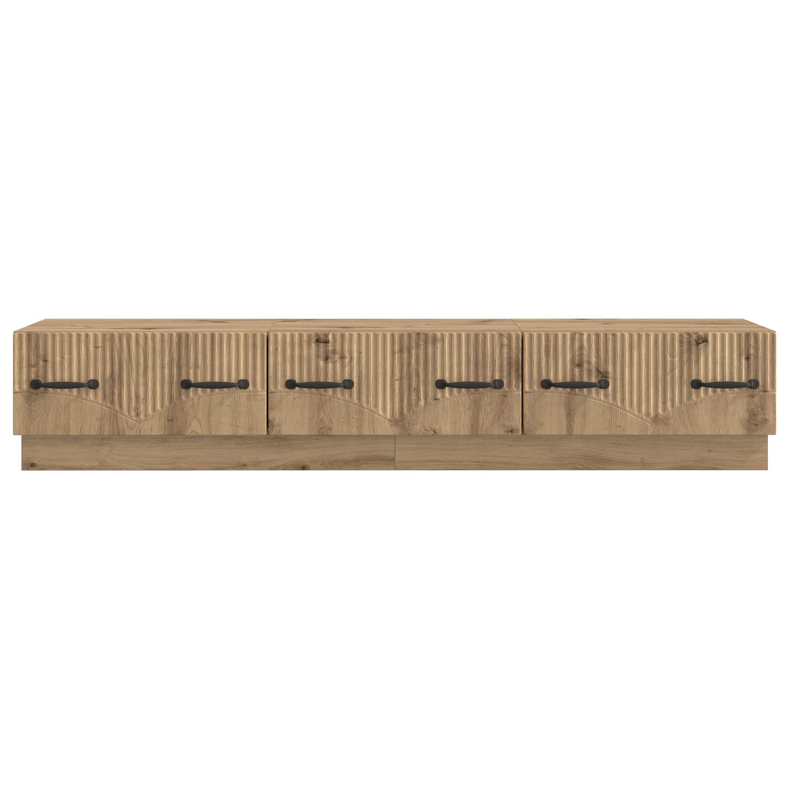 TV-kast Artisanaal eiken 147 x 34,5 x 27 cm Bewerkt hout is nu te koop bij PeponiXL, paradijselijk wonen!