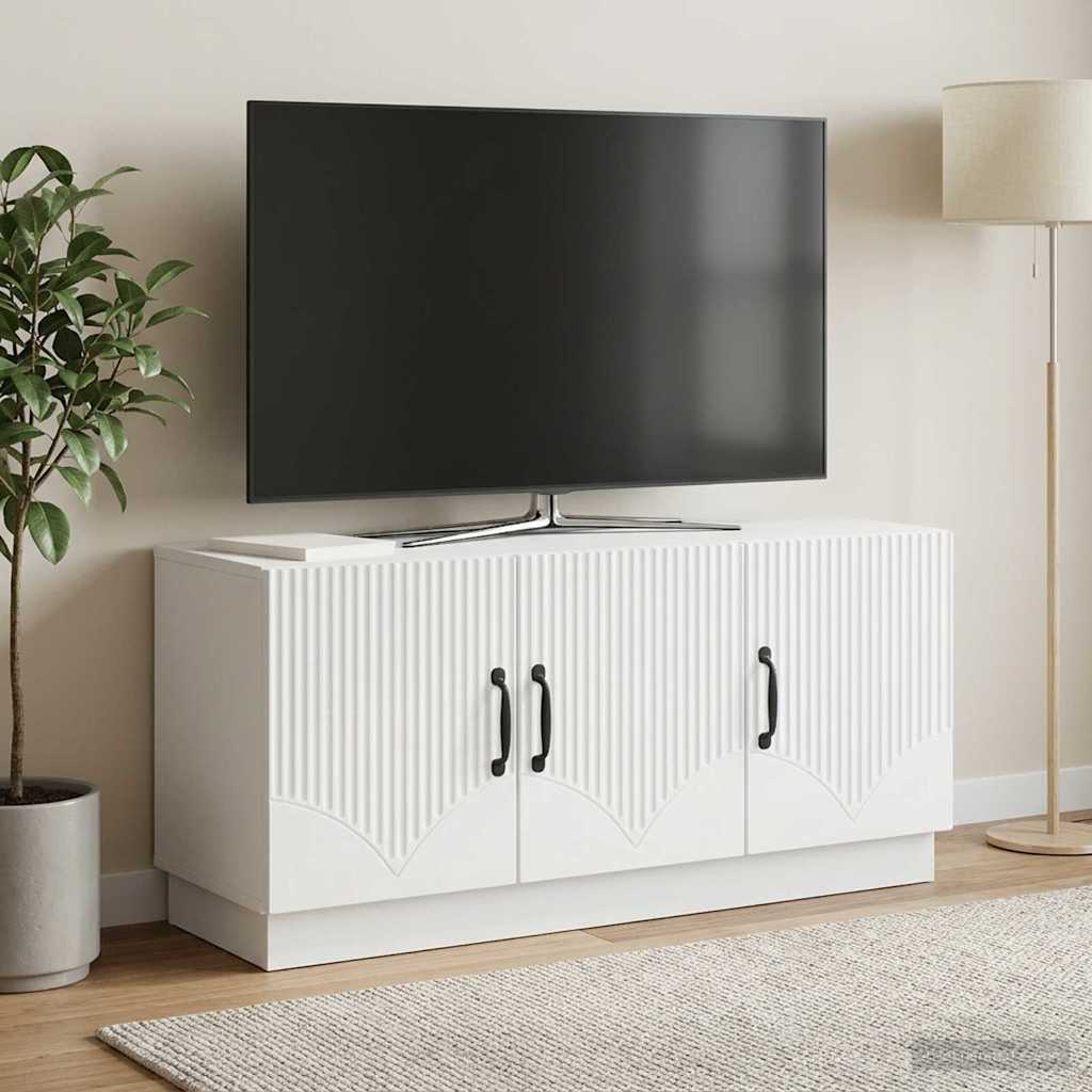 TV-kast Wit 99 x 34,5 x 47 cm Bewerkt hout is nu te koop bij PeponiXL, paradijselijk wonen!