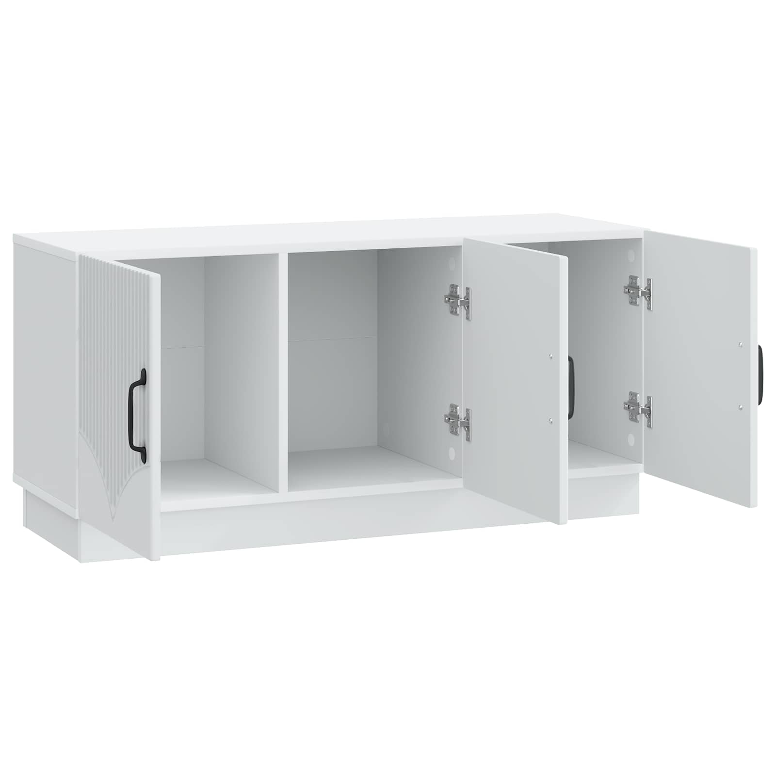 TV-kast Wit 99 x 34,5 x 47 cm Bewerkt hout is nu te koop bij PeponiXL, paradijselijk wonen!