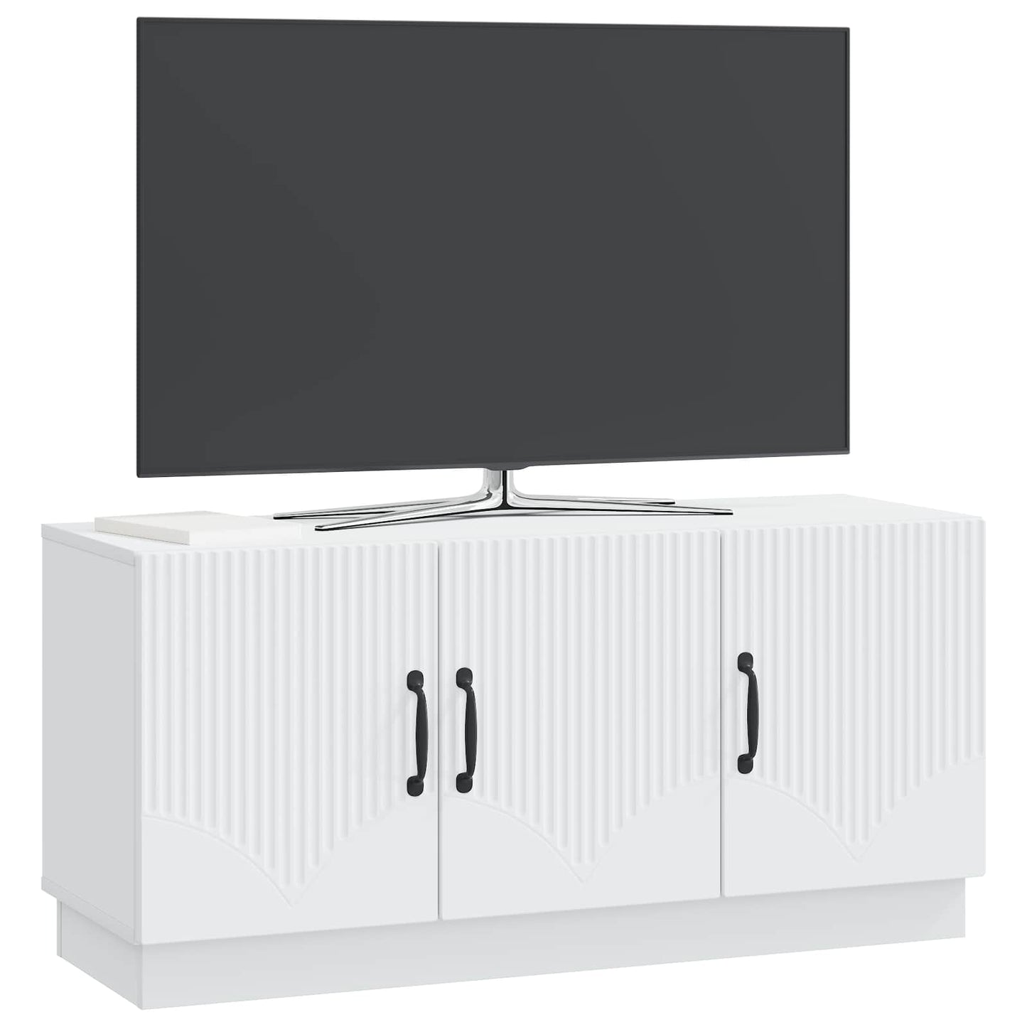 TV-kast Wit 99 x 34,5 x 47 cm Bewerkt hout is nu te koop bij PeponiXL, paradijselijk wonen!