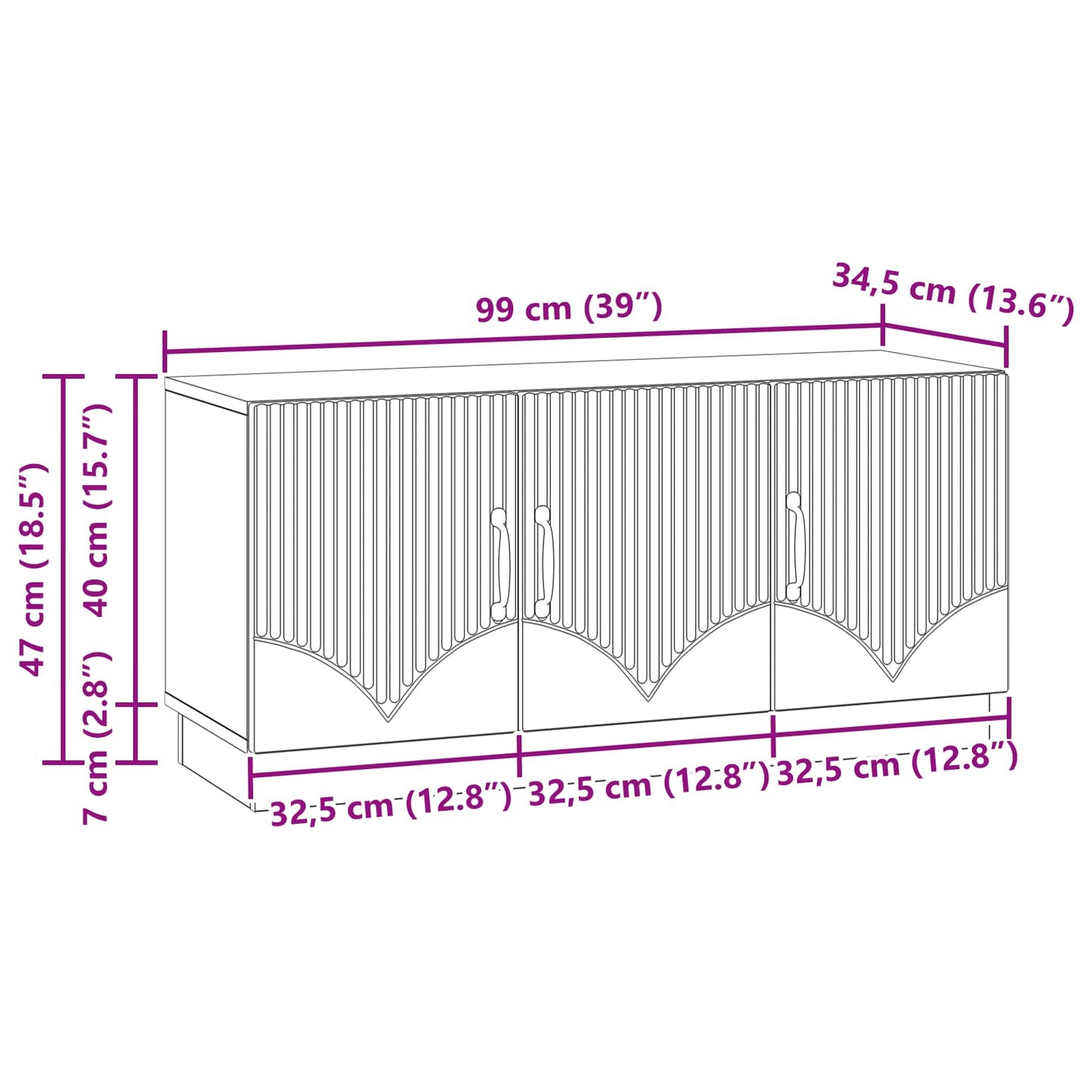 TV-kast Wit 99 x 34,5 x 47 cm Bewerkt hout is nu te koop bij PeponiXL, paradijselijk wonen!