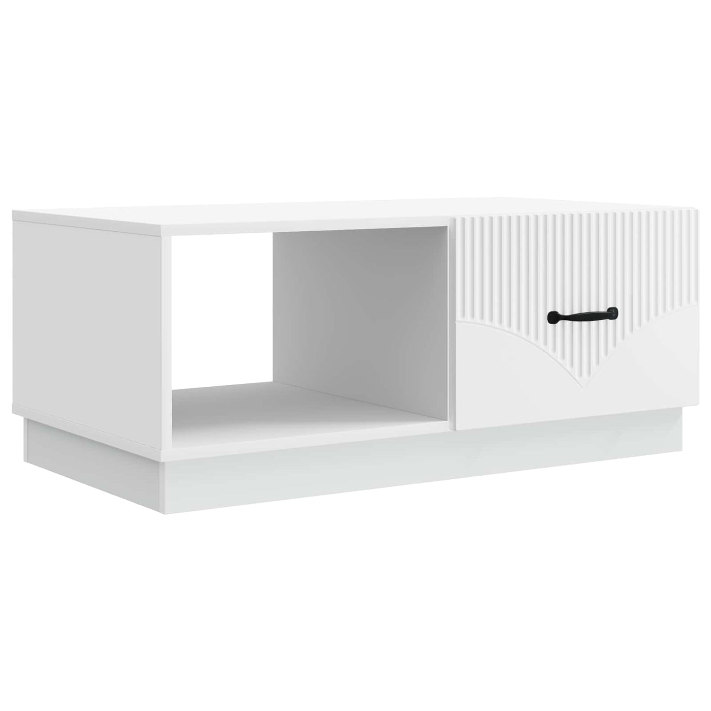 Salontafel Wit 90 x 50 x 37 cm Bewerkt hout is nu te koop bij PeponiXL, paradijselijk wonen!