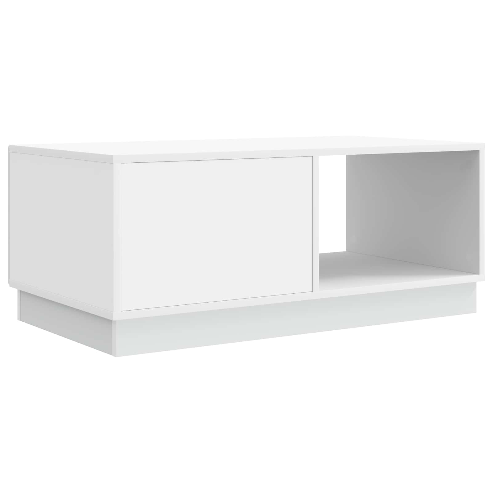 Salontafel Wit 90 x 50 x 37 cm Bewerkt hout is nu te koop bij PeponiXL, paradijselijk wonen!