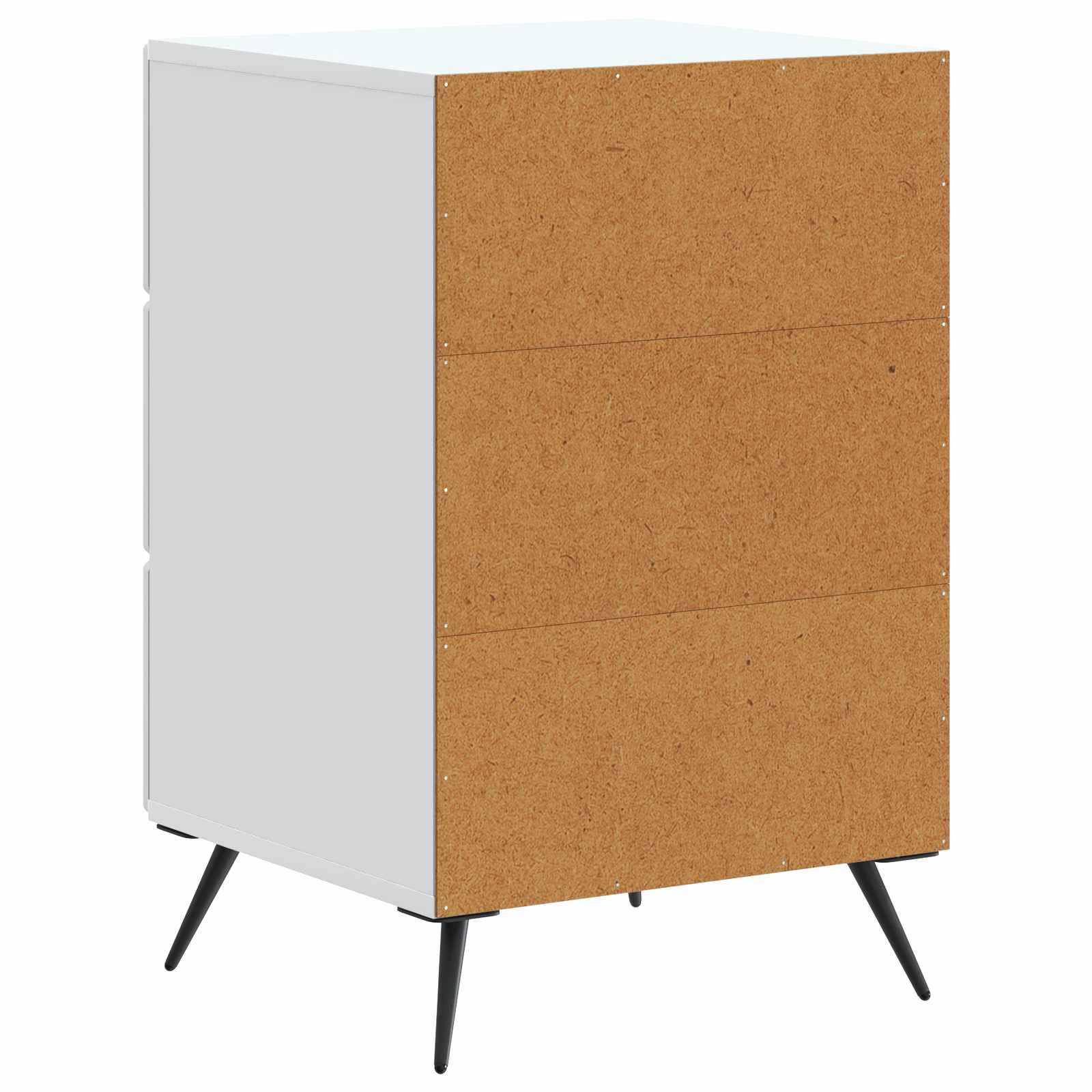 Nachtkastje met lade Wit 43 x 41 x 66,5 cm Bewerkt hout is nu te koop bij PeponiXL, paradijselijk wonen!