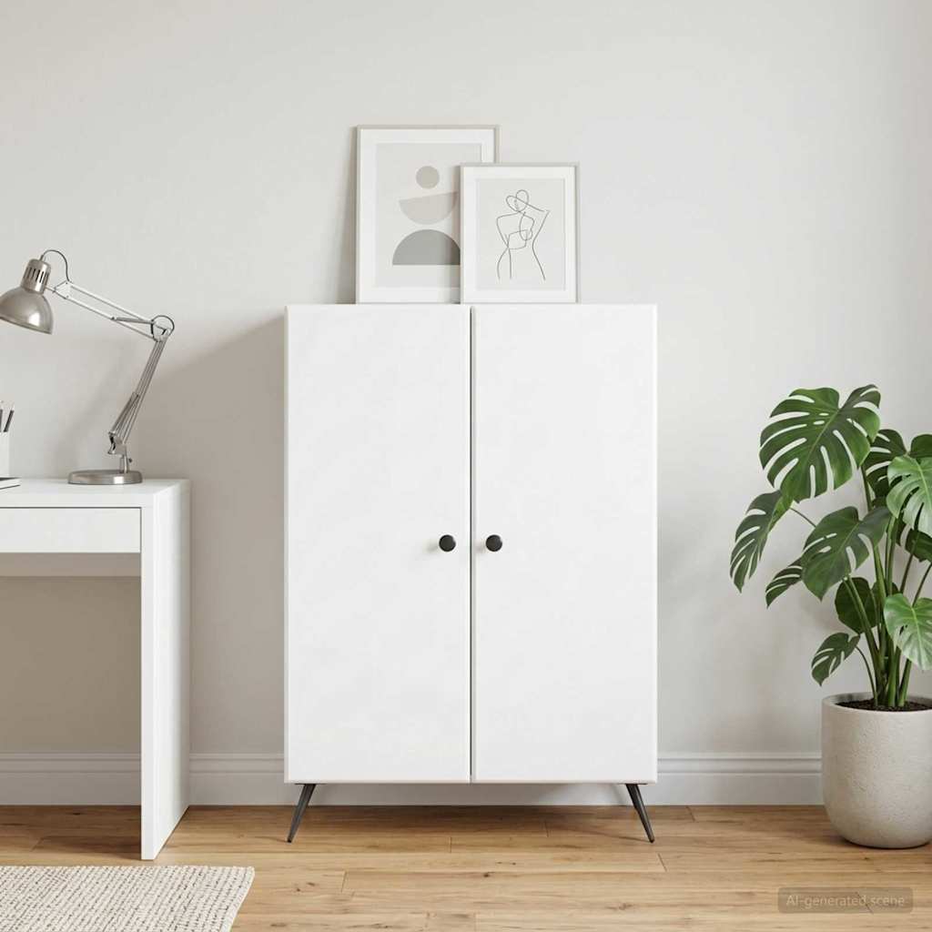 Dressoir Wit 66 x 34,5 x 90 cm Bewerkt hout is nu te koop bij PeponiXL, paradijselijk wonen!
