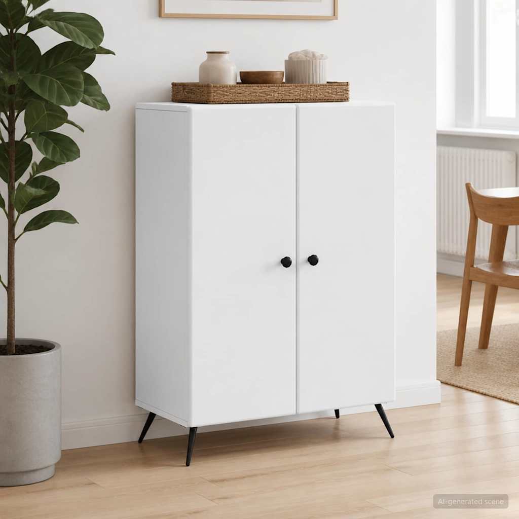 Dressoir Wit 66 x 34,5 x 90 cm Bewerkt hout is nu te koop bij PeponiXL, paradijselijk wonen!