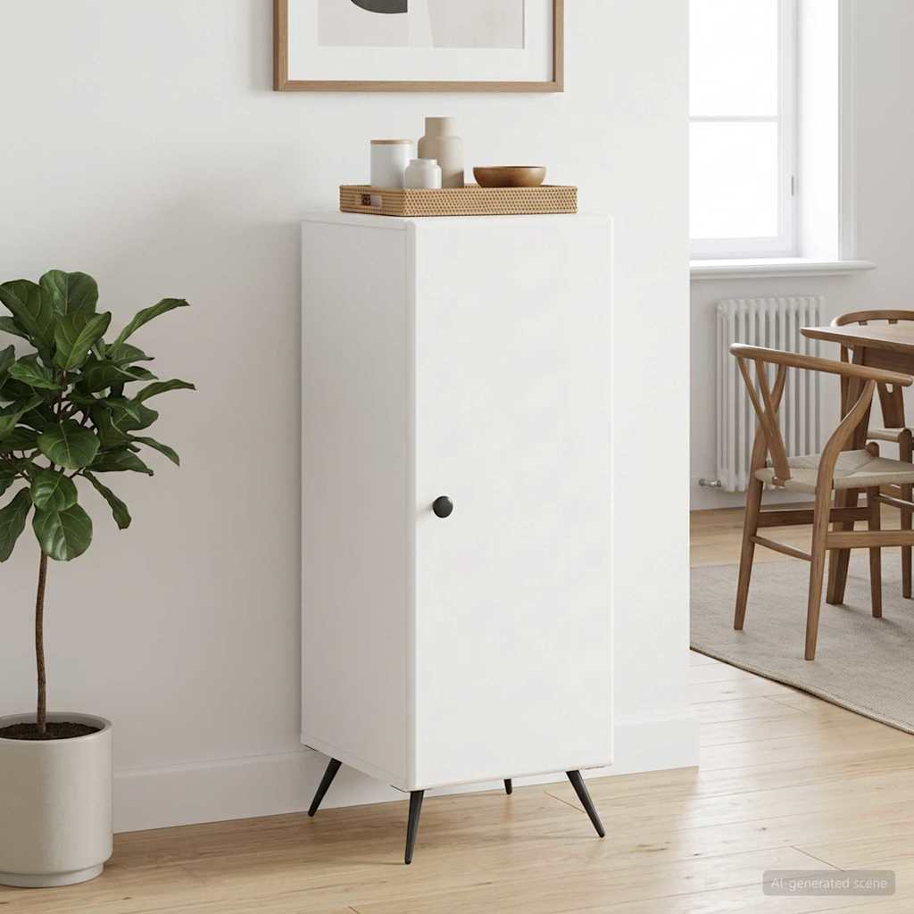 Dressoir Wit 33 x 34,5 x 90 cm Bewerkt hout is nu te koop bij PeponiXL, paradijselijk wonen!