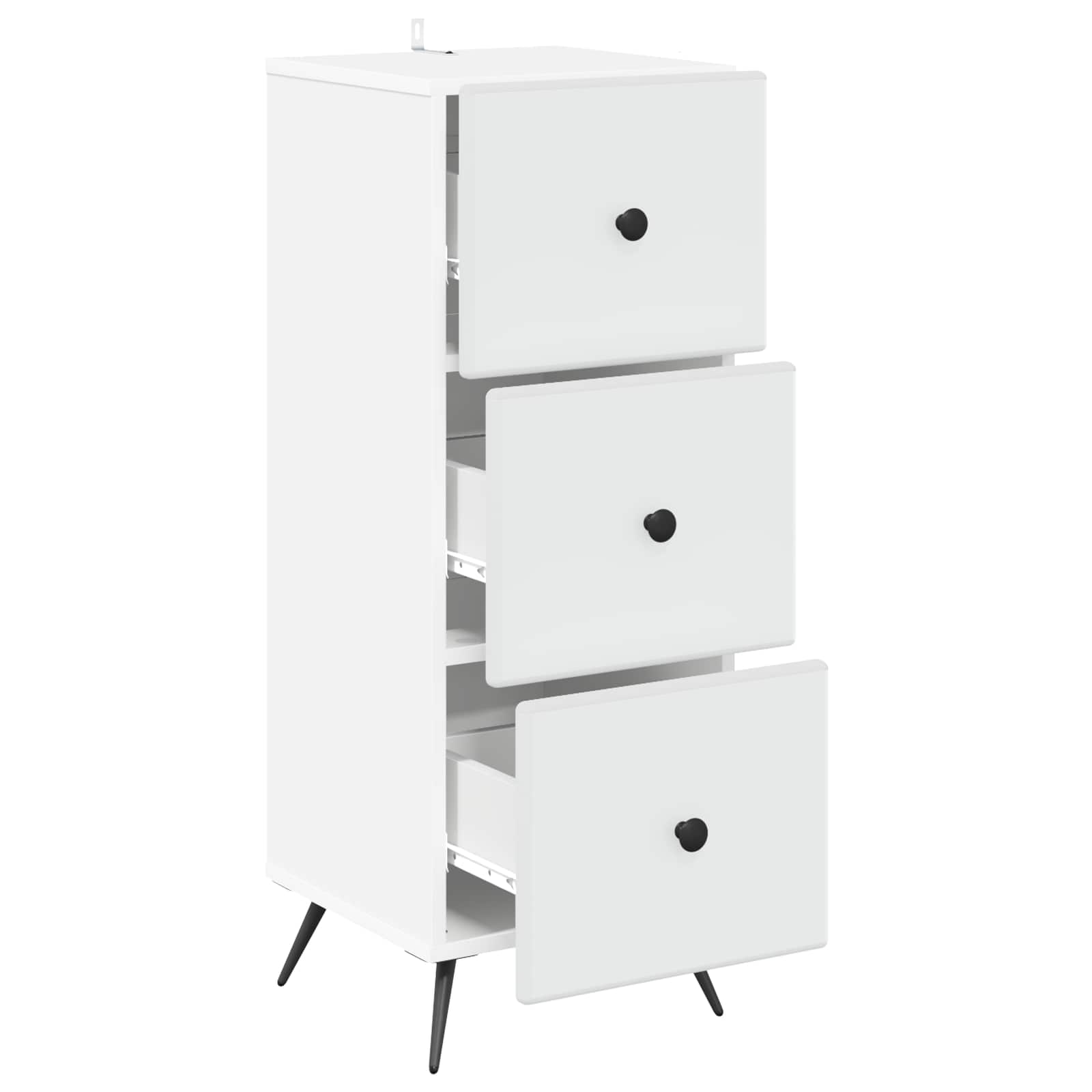 Ladenkast Wit 33 x 34,5 x 90 cm Bewerkt hout is nu te koop bij PeponiXL, paradijselijk wonen!